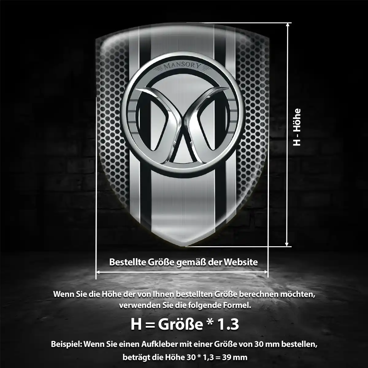 Mansory 3D Gel Aufkleber Markenedition