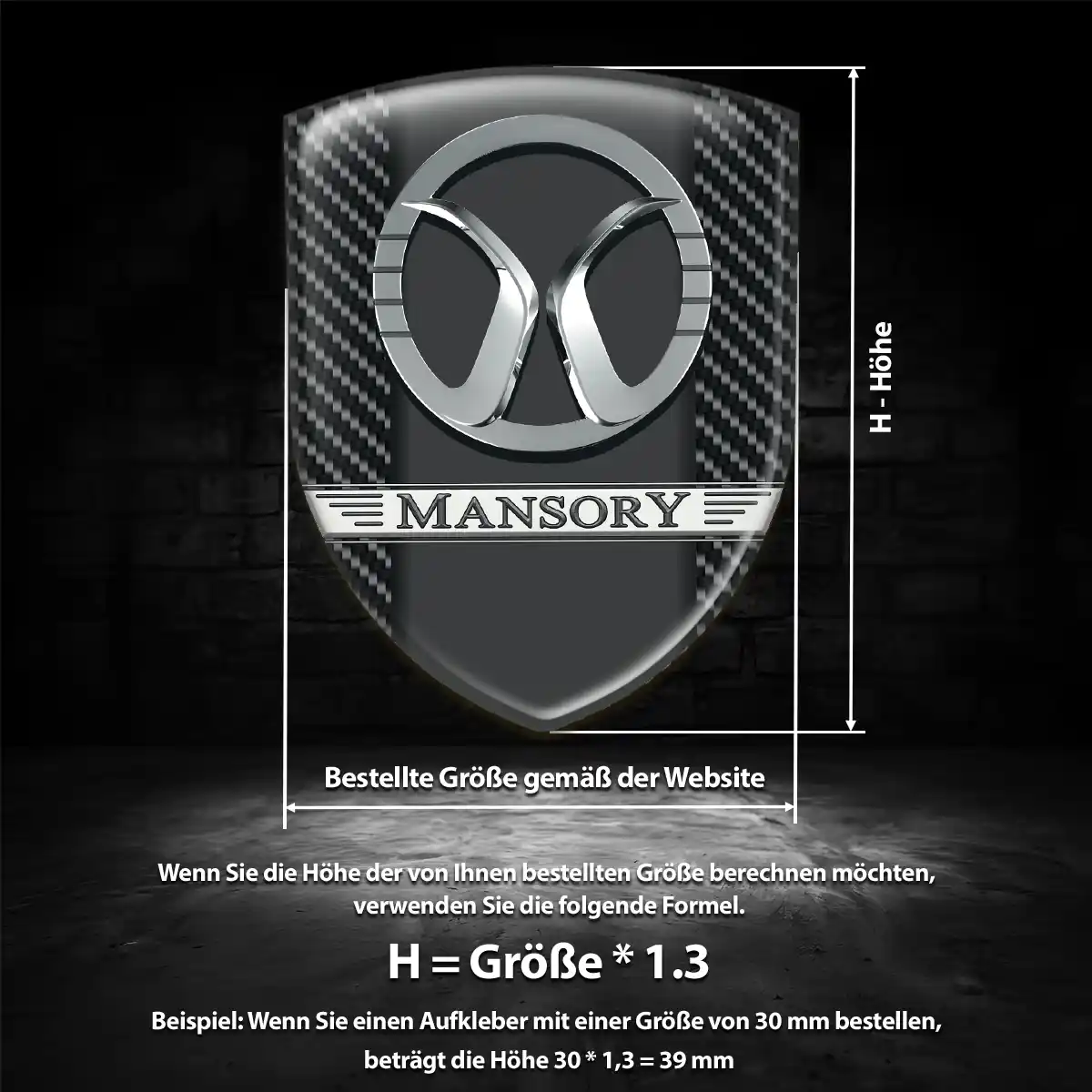 Mansory 3D Gel Aufkleber Premium-Edition