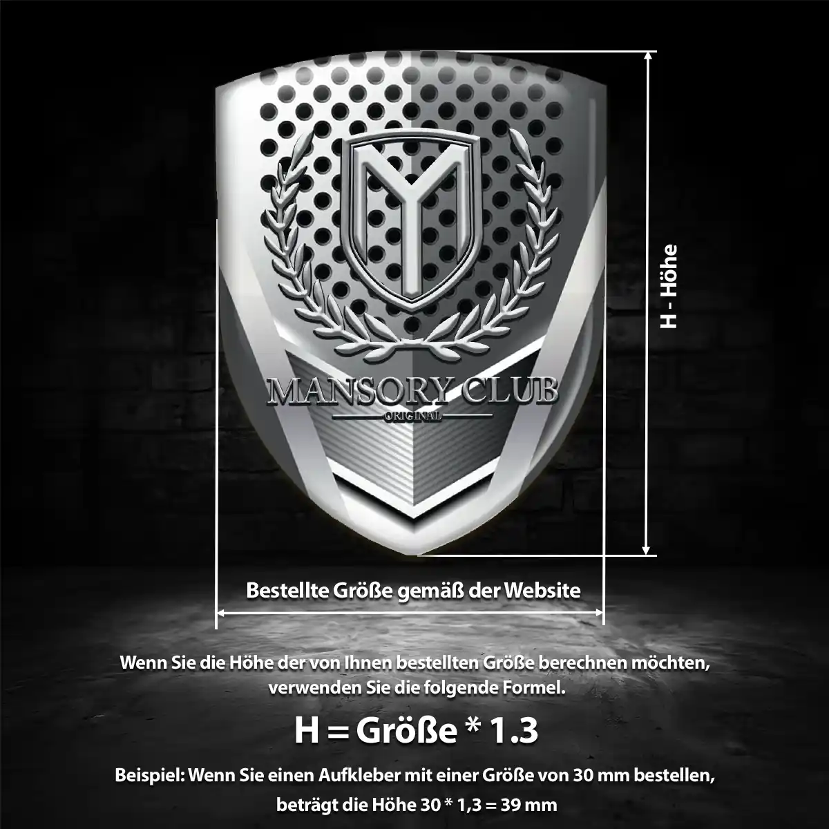 Mansory 3D Gel Aufkleber Premiumqualität
