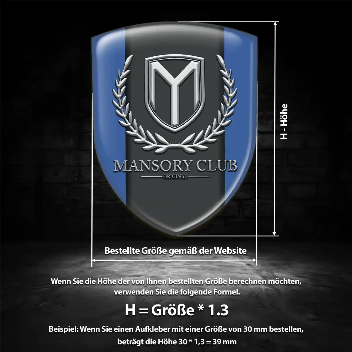 Mansory 3D Gel Aufkleber Silikon Auto Hochwertiges Harz