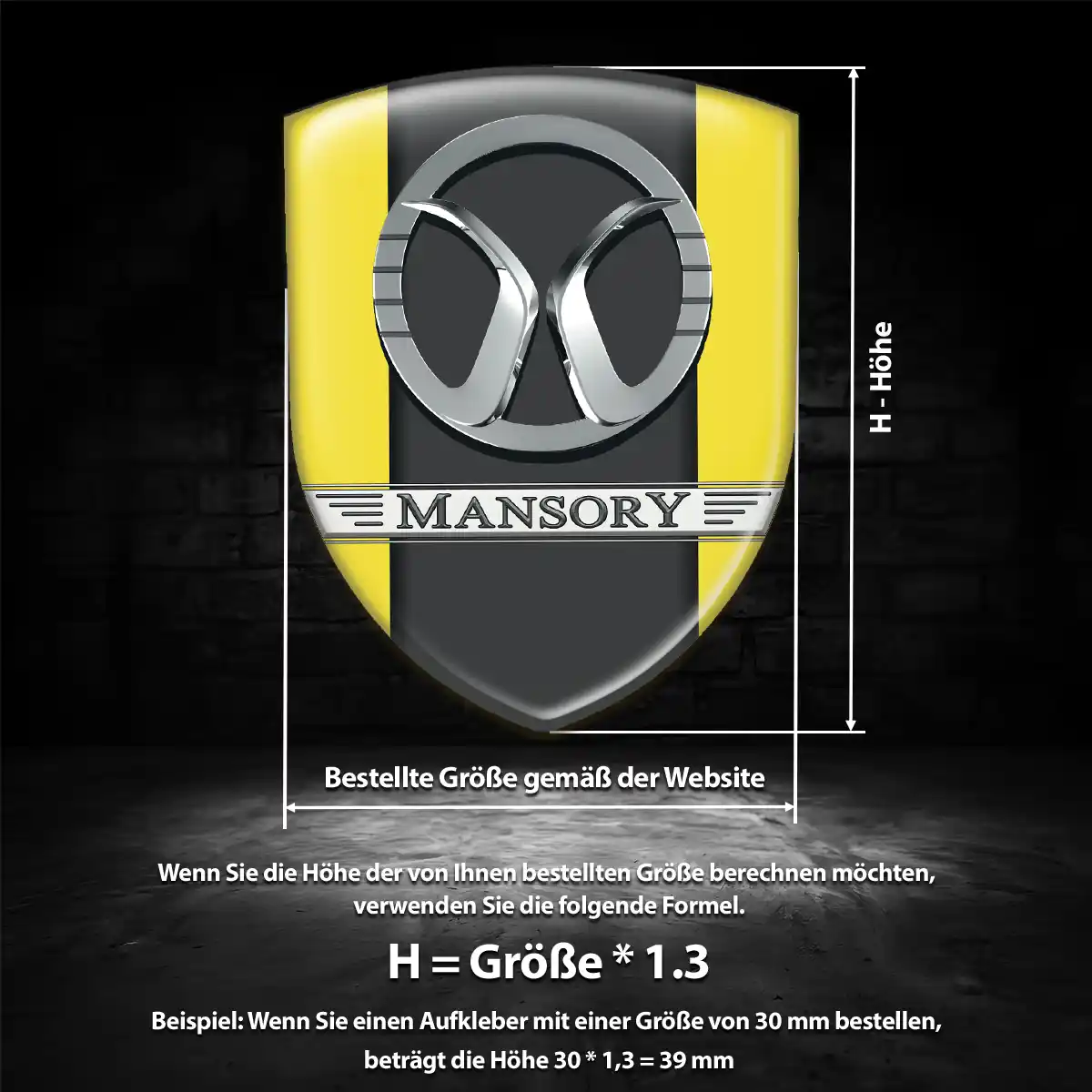 Mansory 3D Gel Aufkleber Silikon Auto Hohe Qualität