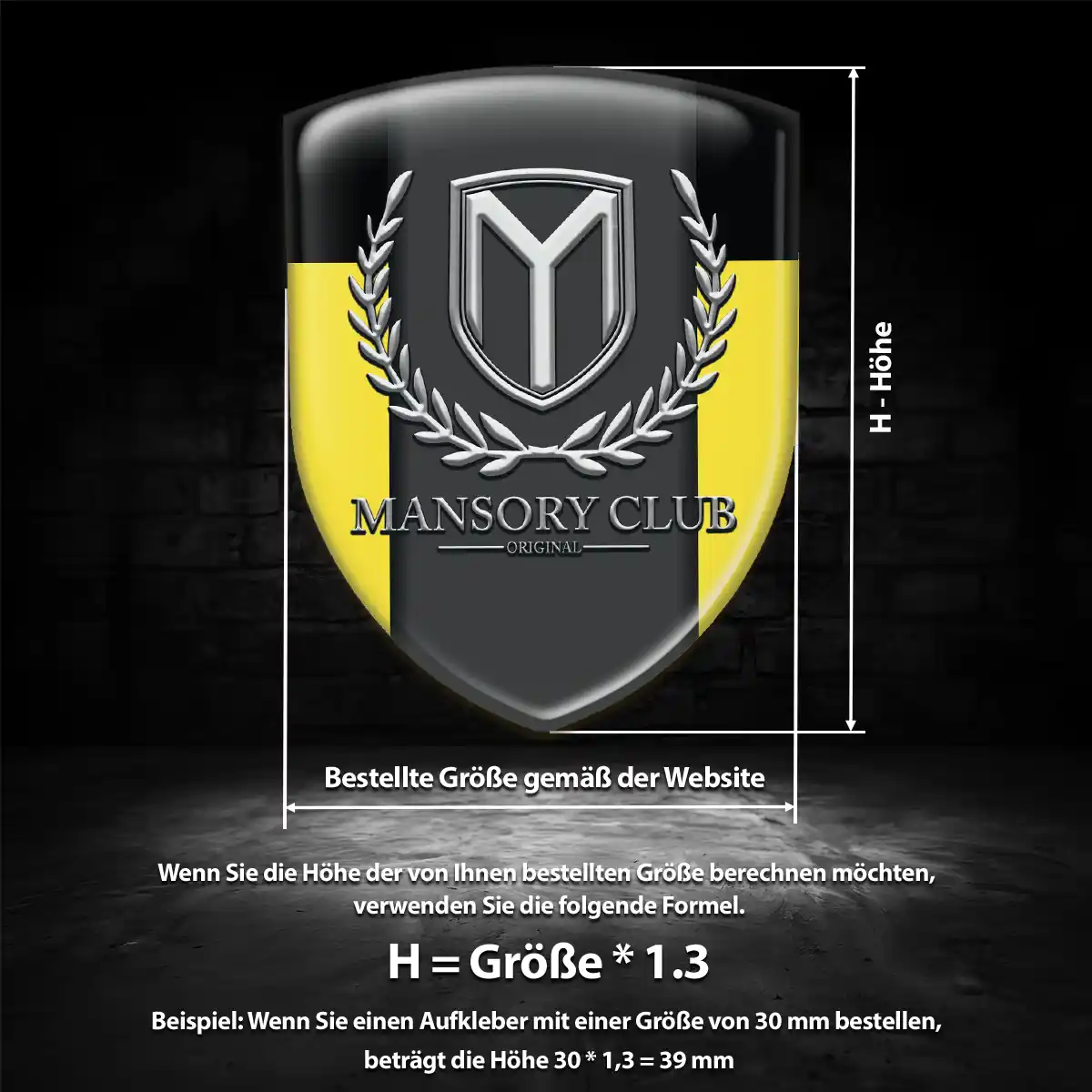 Mansory 3D Gel Aufkleber Silikon Auto Interieurdesign