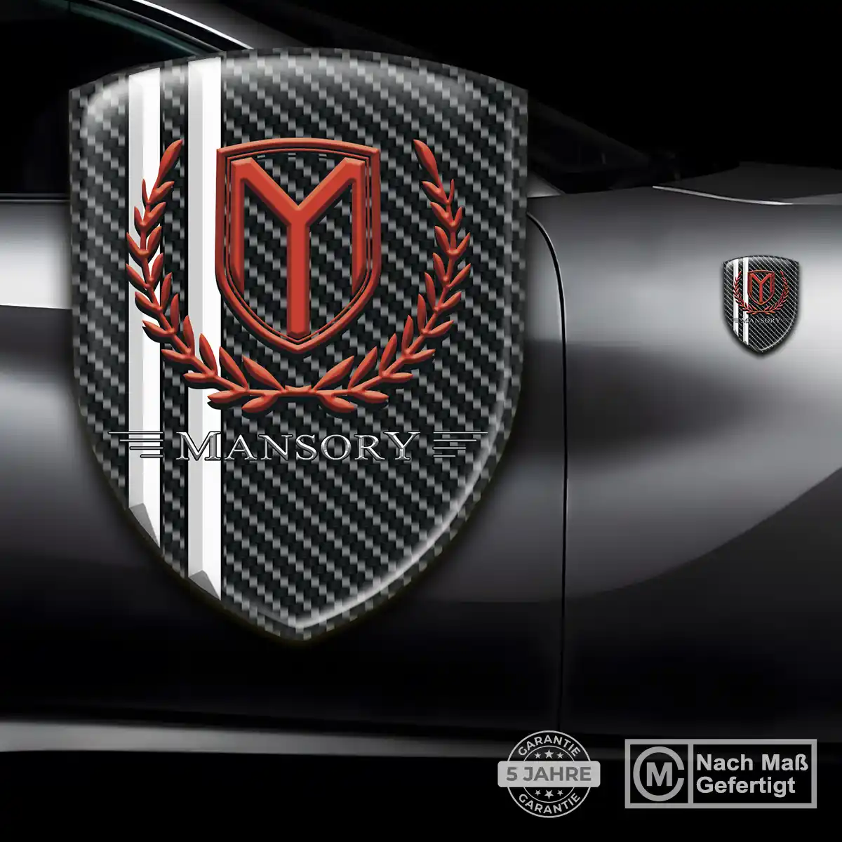 Mansory 3D Gel Aufkleber Silikon Auto Luxus-Edition