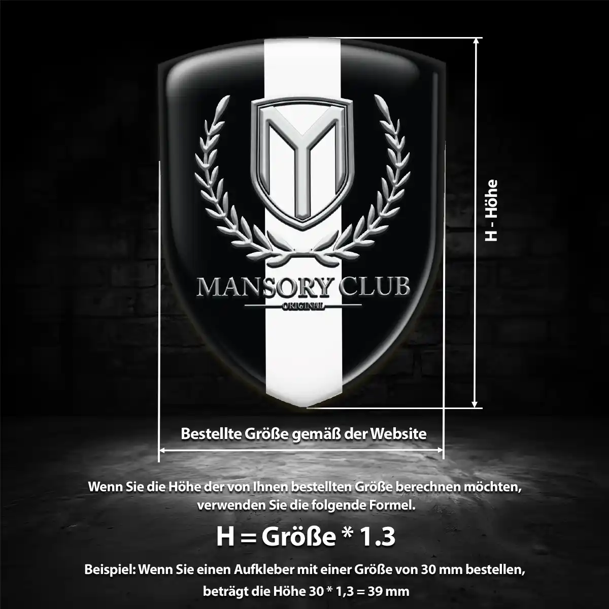 Mansory 3D Gel Aufkleber Silikon Auto Premium-Edition