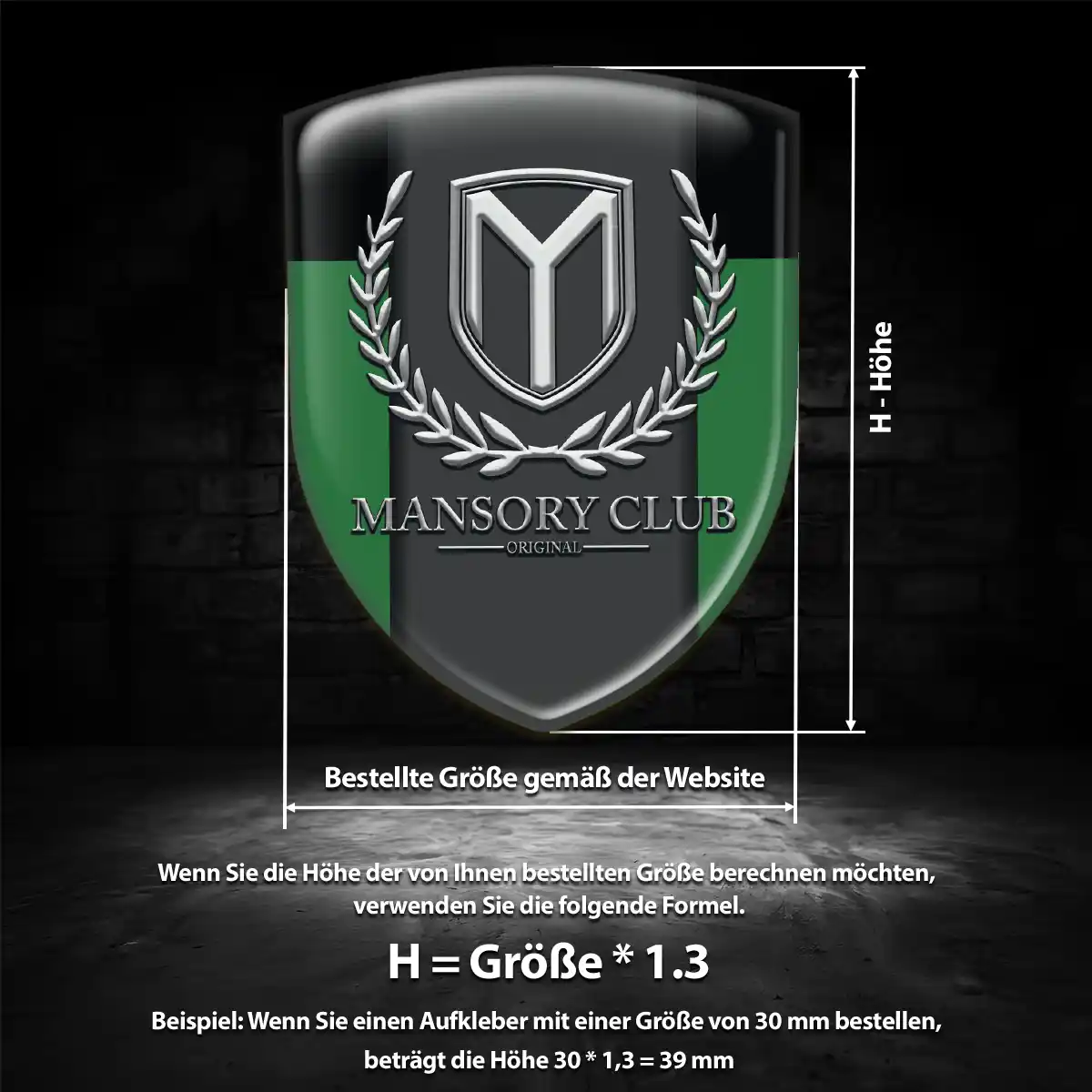 Mansory 3D Gel Aufkleber Silikon Auto Premiumqualität