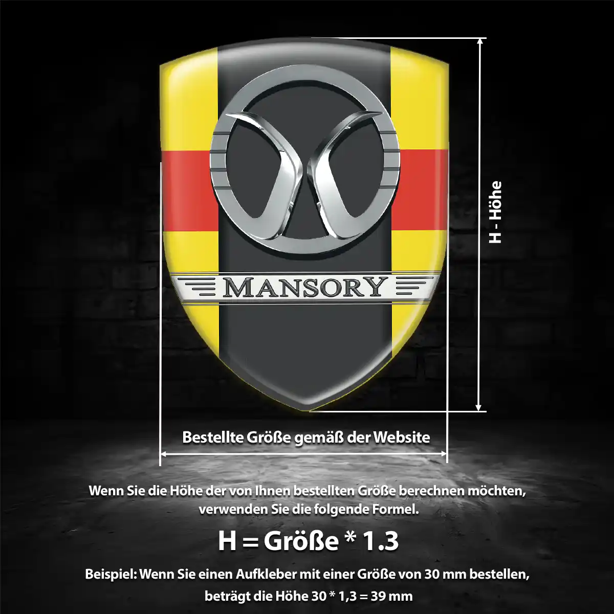 Mansory 3D Gel Aufkleber Silikon Exterieurdesign