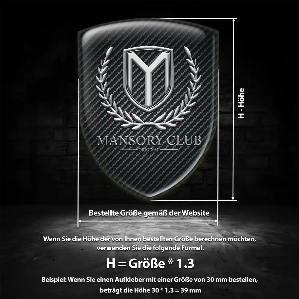 Mansory 3D Gel Aufkleber Silikon Hohe Qualität