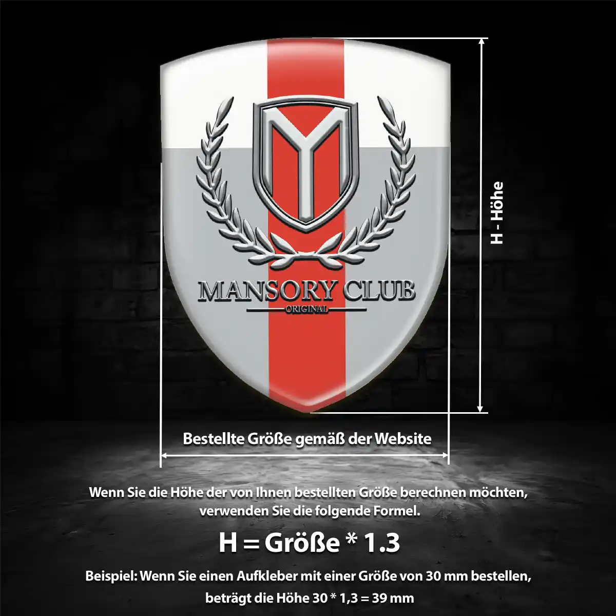 Mansory 3D Gel Aufkleber Silikon Premium-Edition