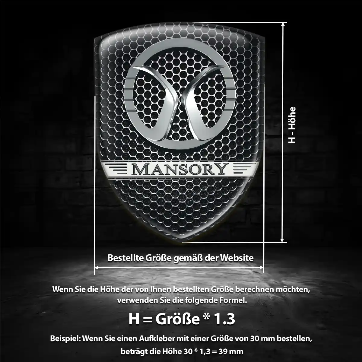 Mansory 3D Gel Aufkleber Stilvolles Design