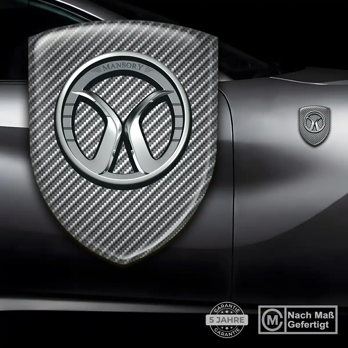 Mansory 3D Gel Aufkleber Wappen Auto Hochwertiges Harz