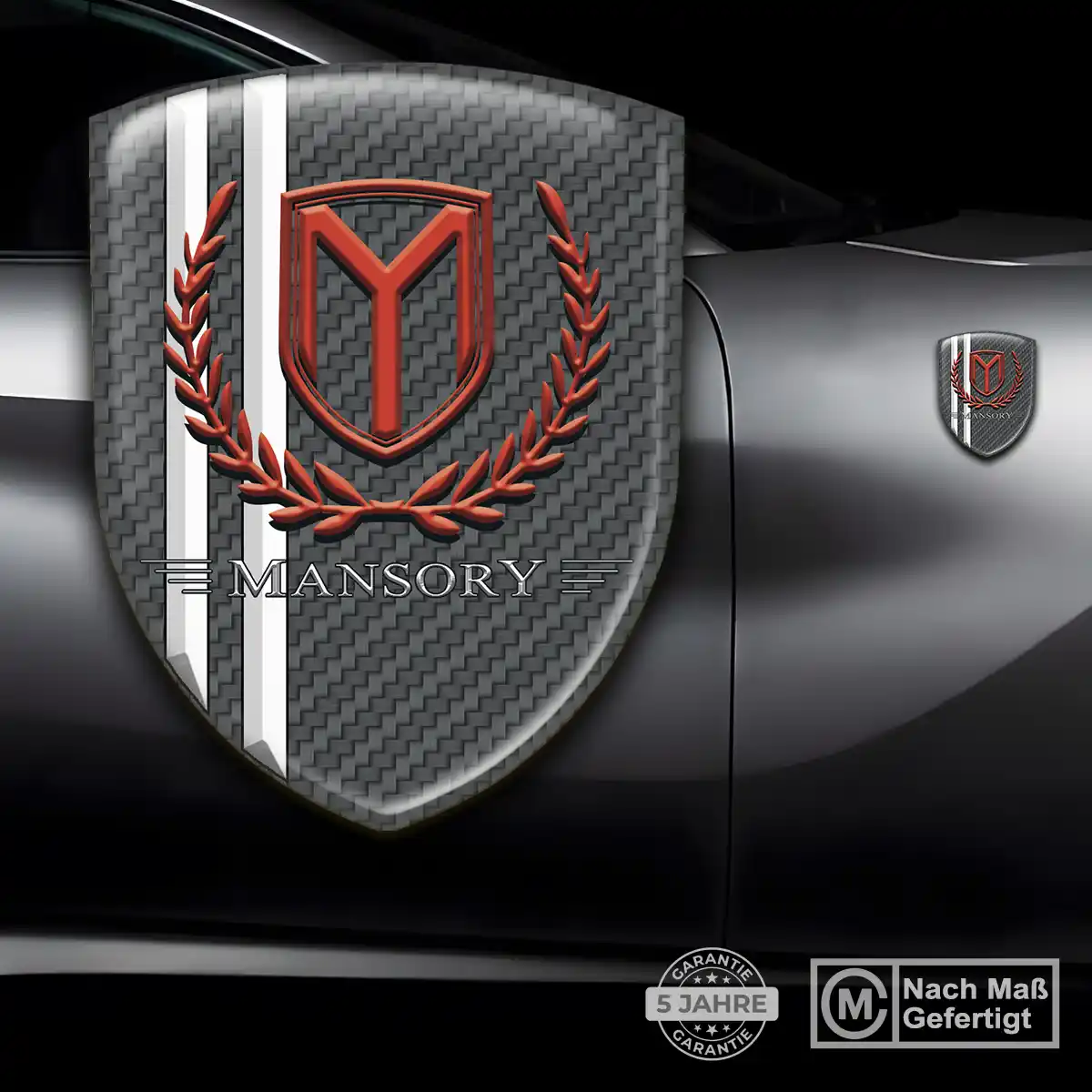 Mansory 3D Gel Aufkleber Wappen Auto Premium-Edition