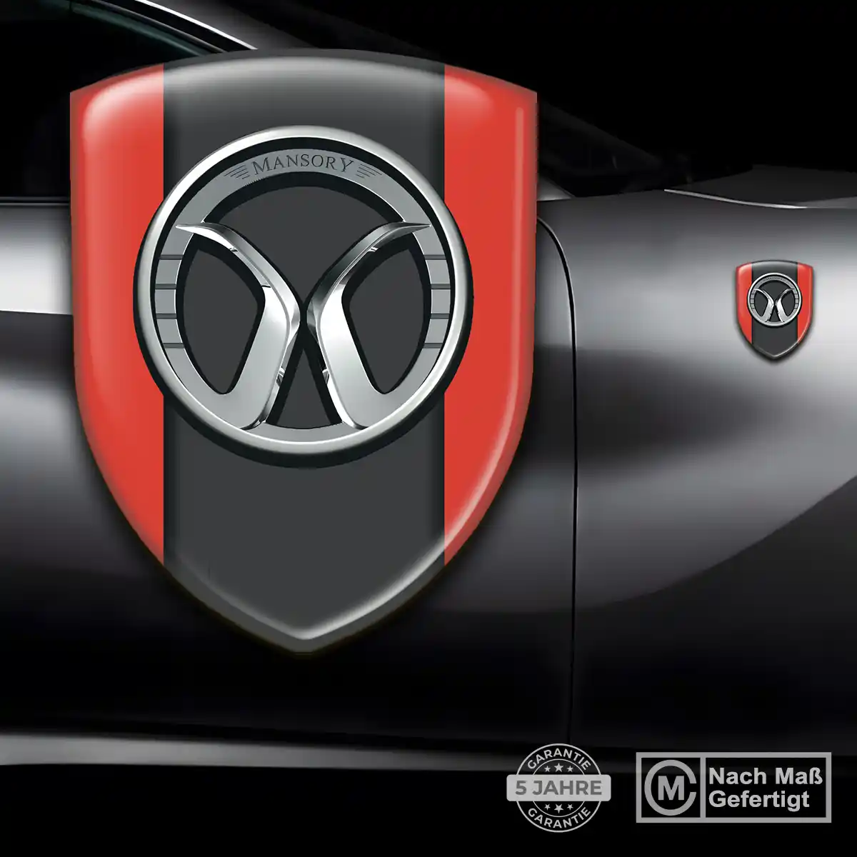 Mansory 3D Gel Aufkleber Wappen Auto Stilvolles Design