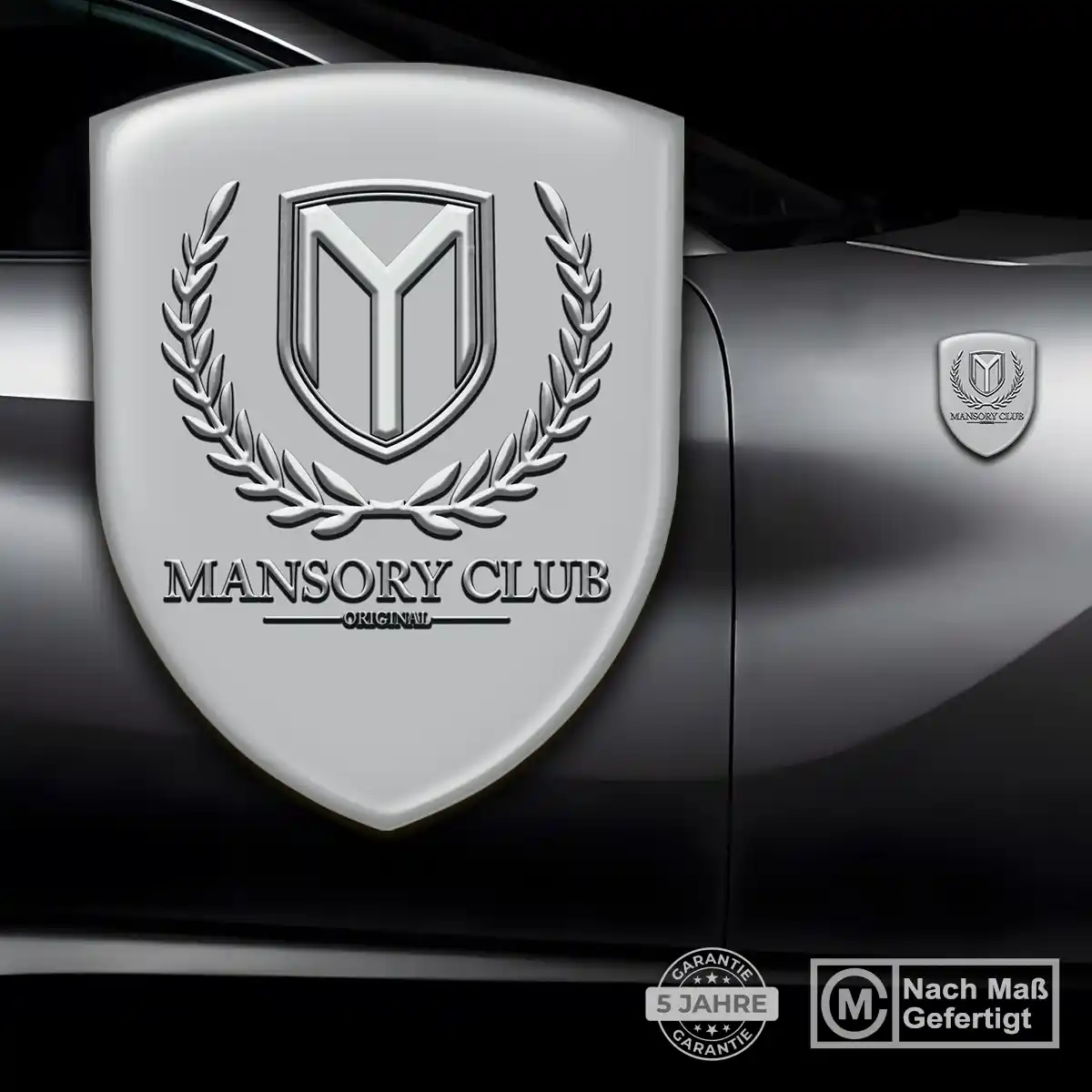 Mansory 3D Gel Aufkleber Wappen Auto Tuningfahrzeug