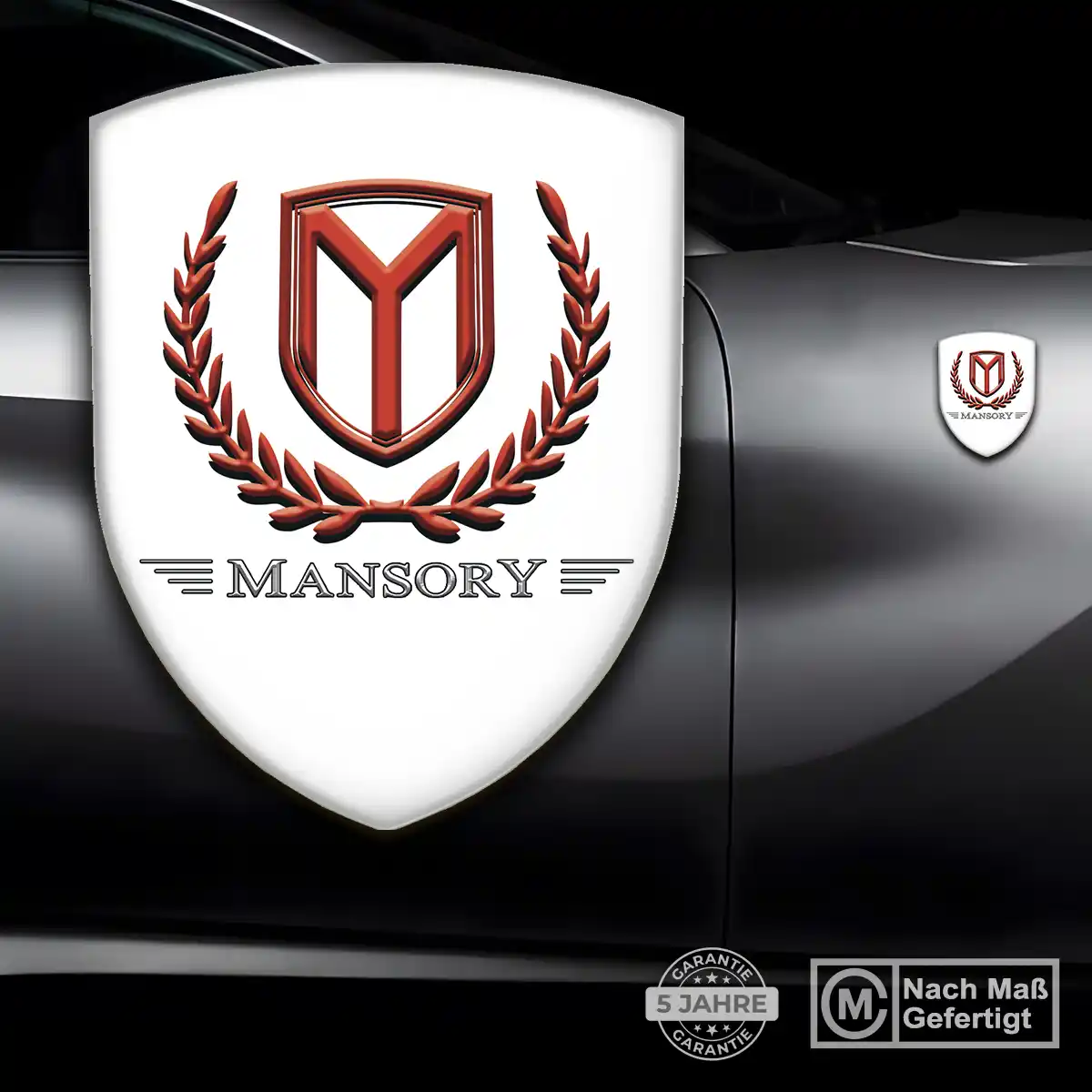 Mansory 3D Gel Aufkleber Wappen Elegantes Design