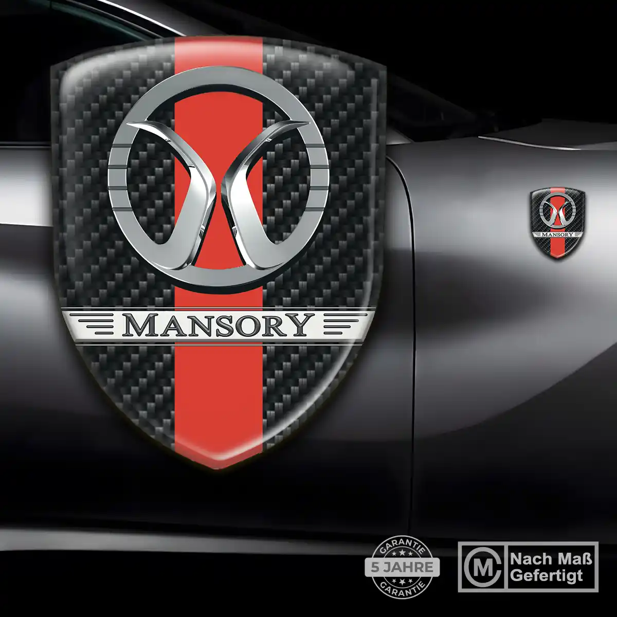 Mansory 3D Gel Aufkleber Wappen Premiumqualität