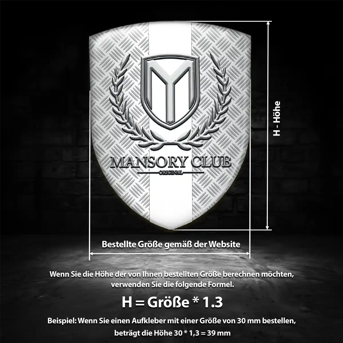 Mansory 3D Gel Aufkleber Wappen Stilvolles Design