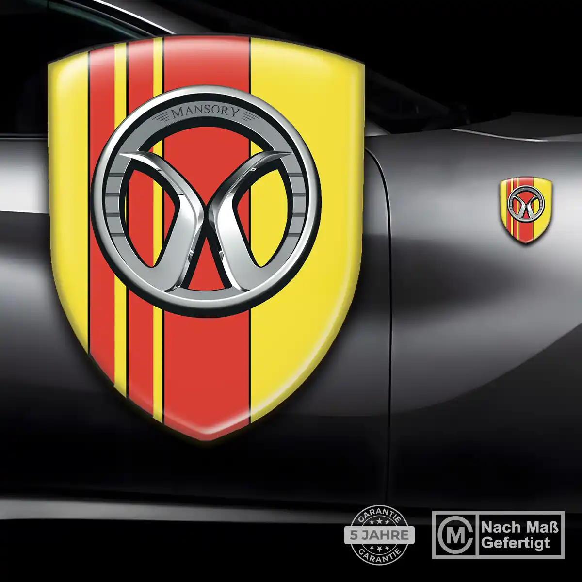 Mansory 3D Gel Aufkleber Wappen Tuningfahrzeug