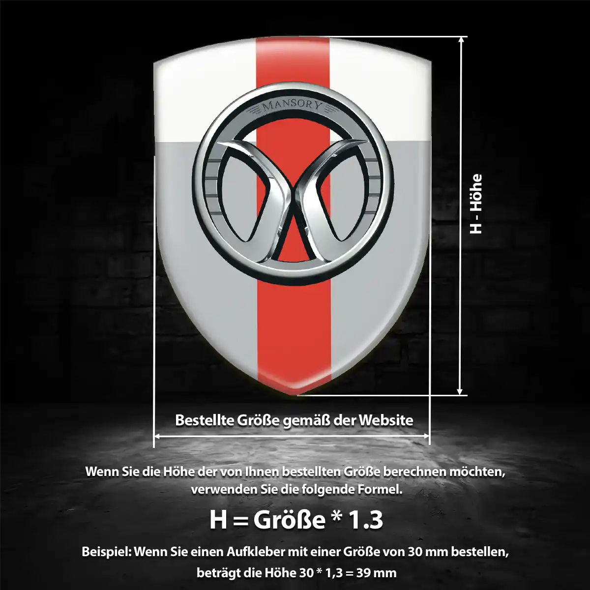 Mansory Aufkleber 3D Gel Emblem Auto Premiumqualität