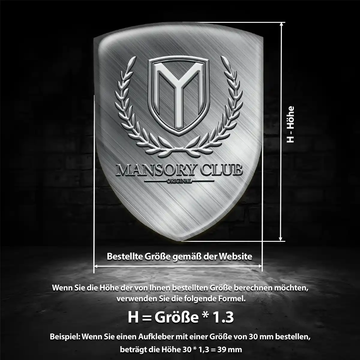 Mansory Aufkleber 3D Gel Emblem Auto Tuningfahrzeug
