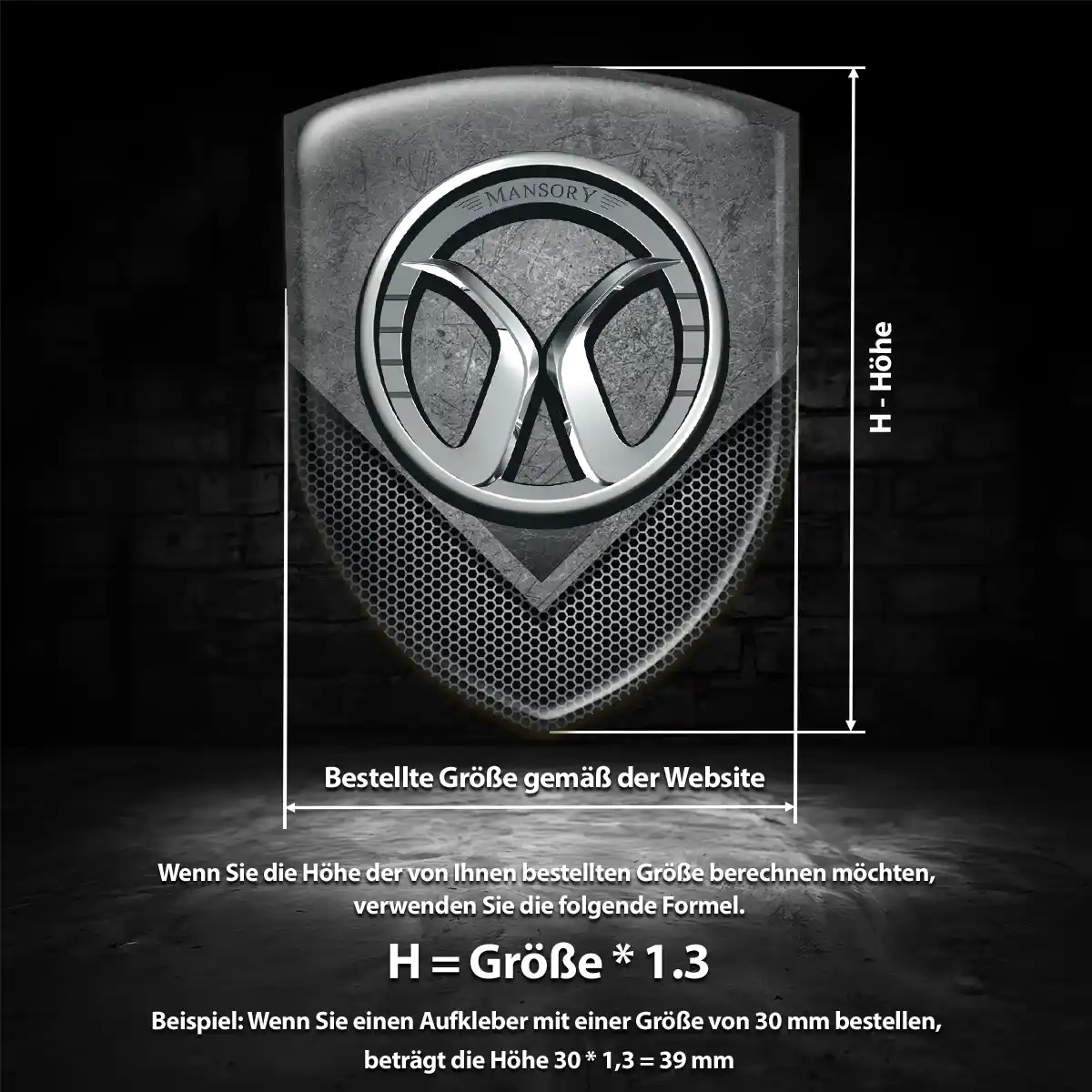 Mansory Aufkleber 3D Gel Emblem Luxus-Edition