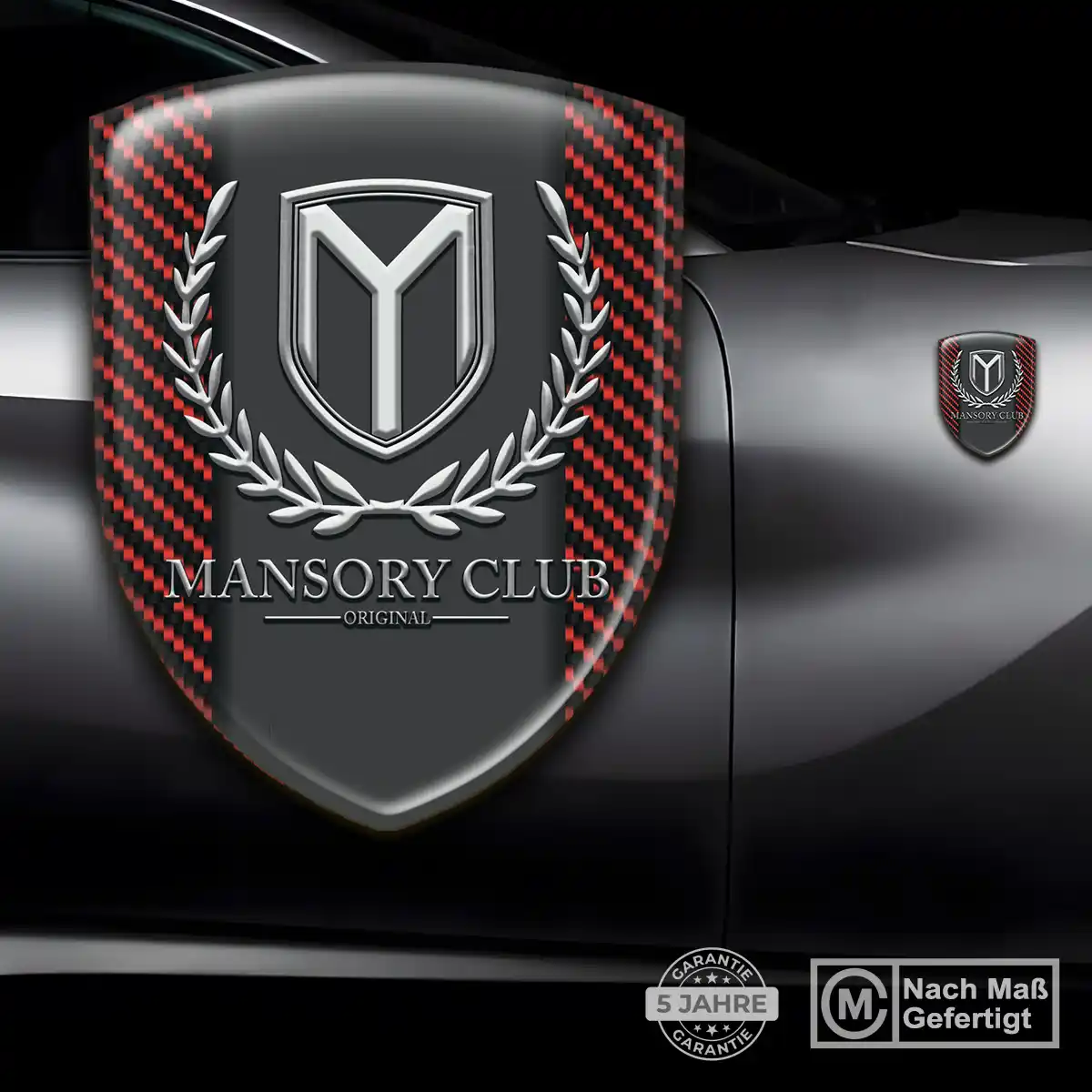 Mansory Aufkleber 3D Gel Emblem Stilvolles Design