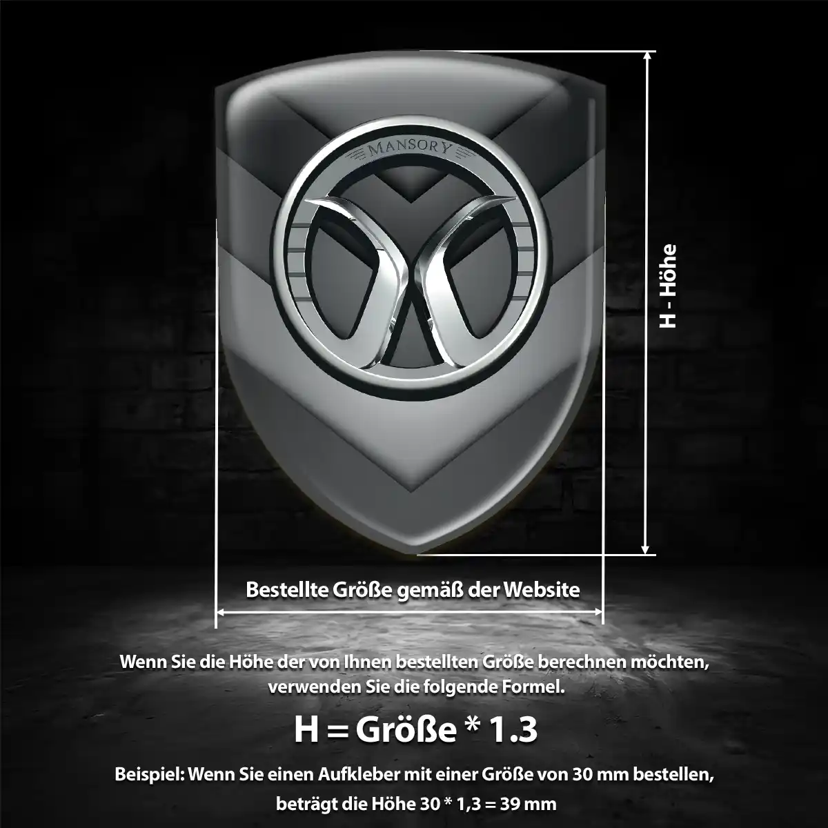 Mansory Aufkleber 3D Gel Embleme Auto Tuningfahrzeug