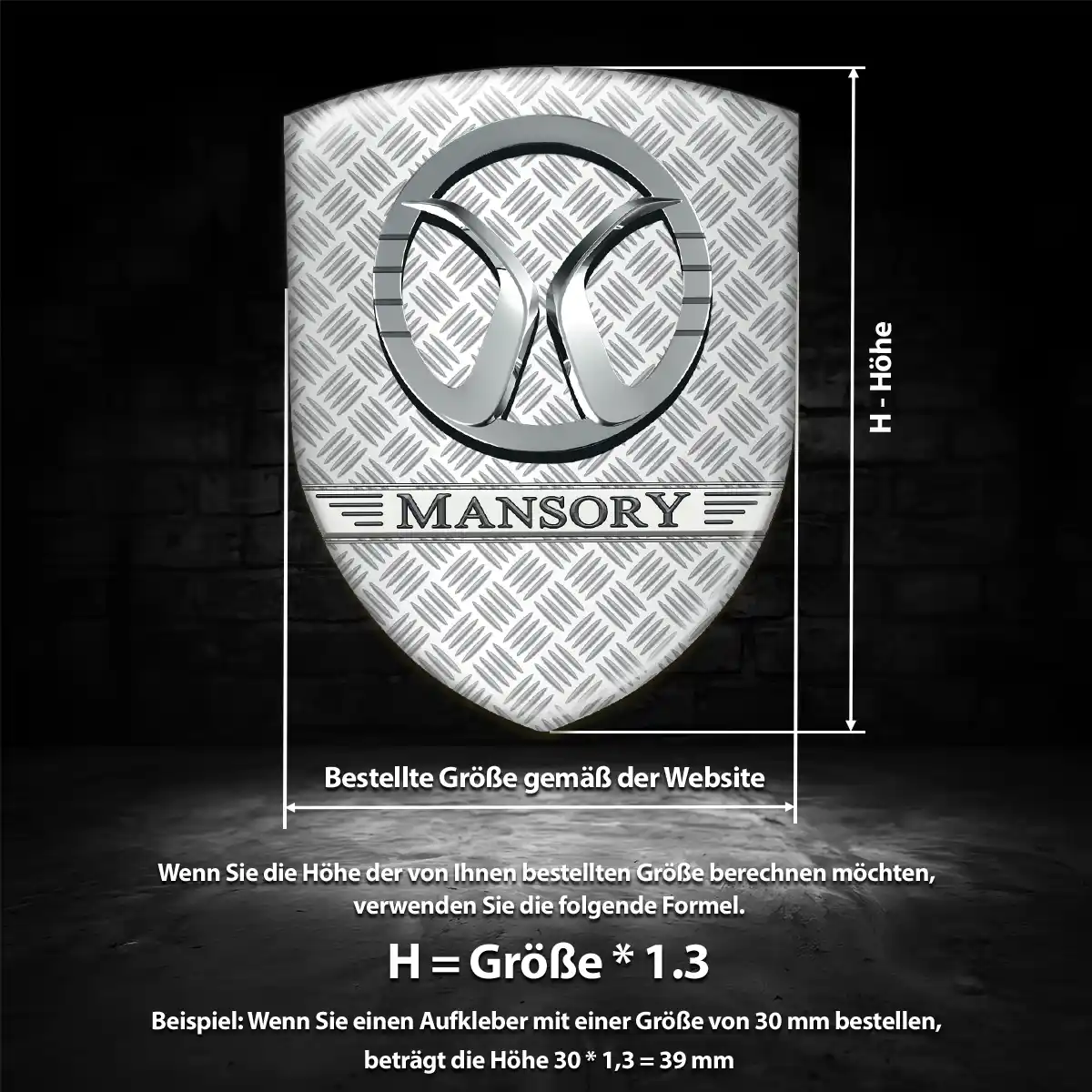 Mansory Aufkleber 3D Gel Embleme Limitierte Auflage