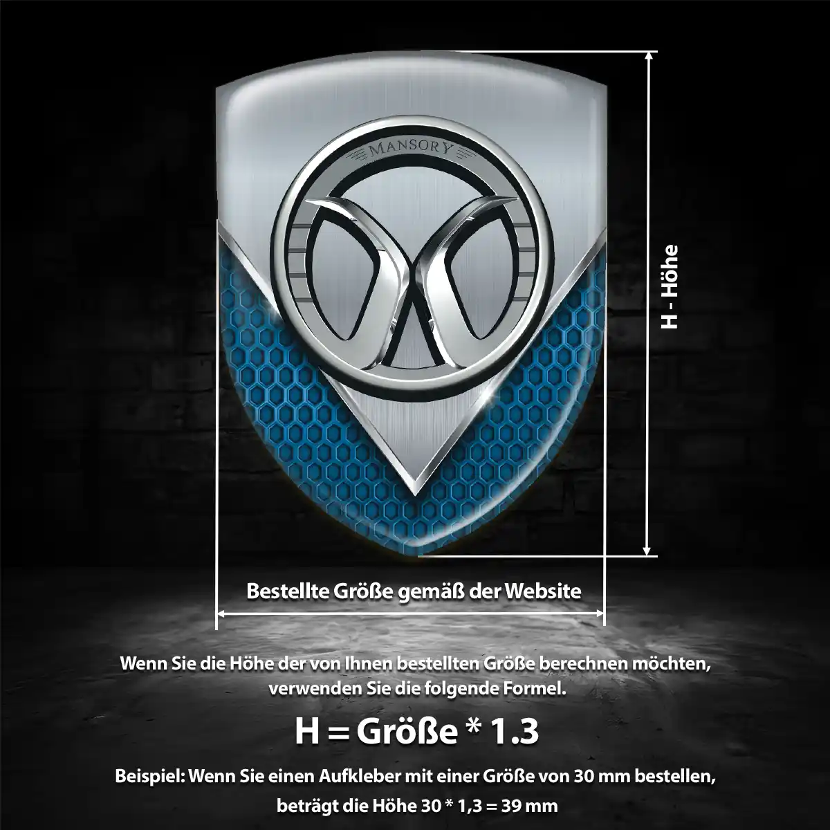 Mansory Aufkleber 3D Gel Embleme Premiumqualität