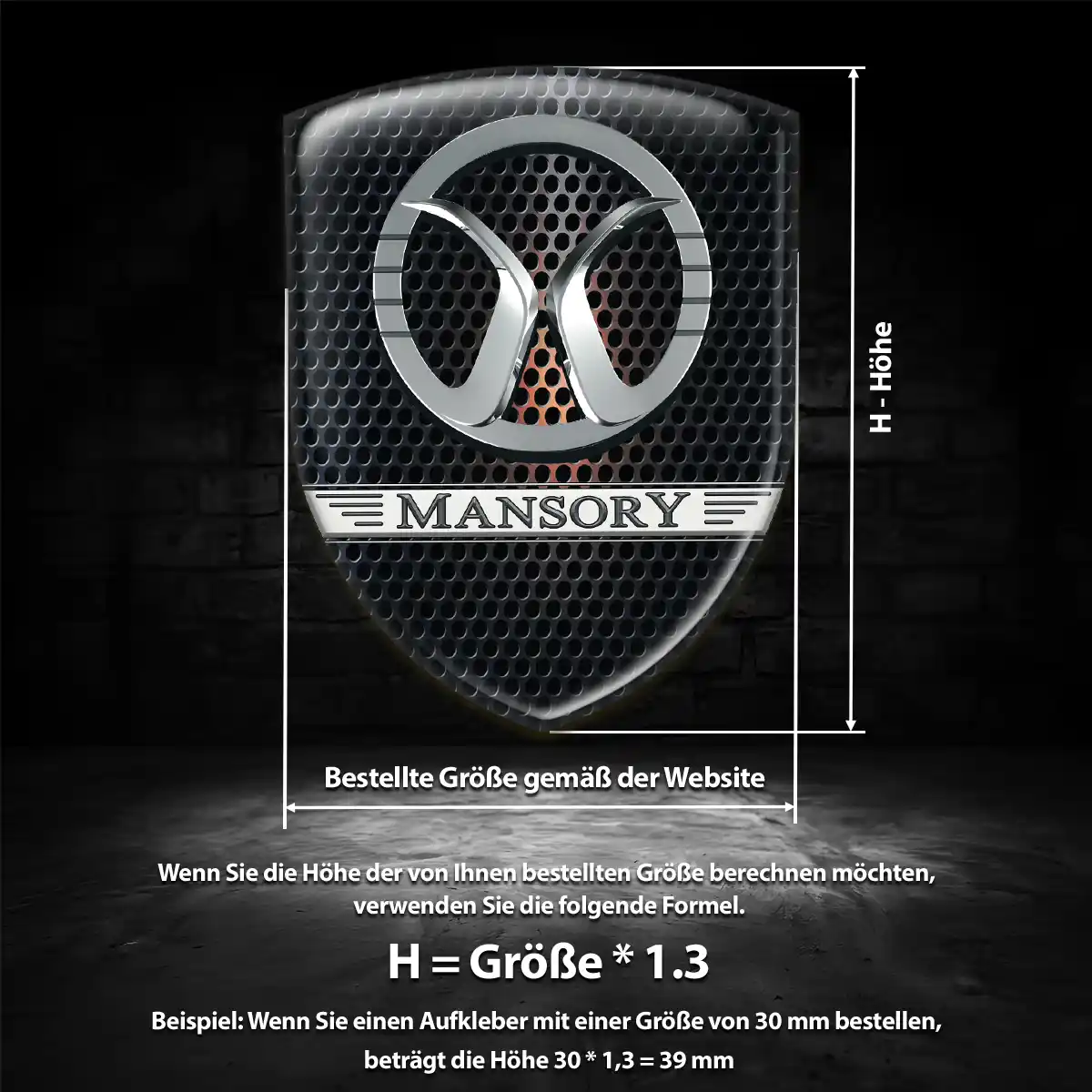 Mansory Aufkleber 3D Gel Silikon Auto Premium-Edition