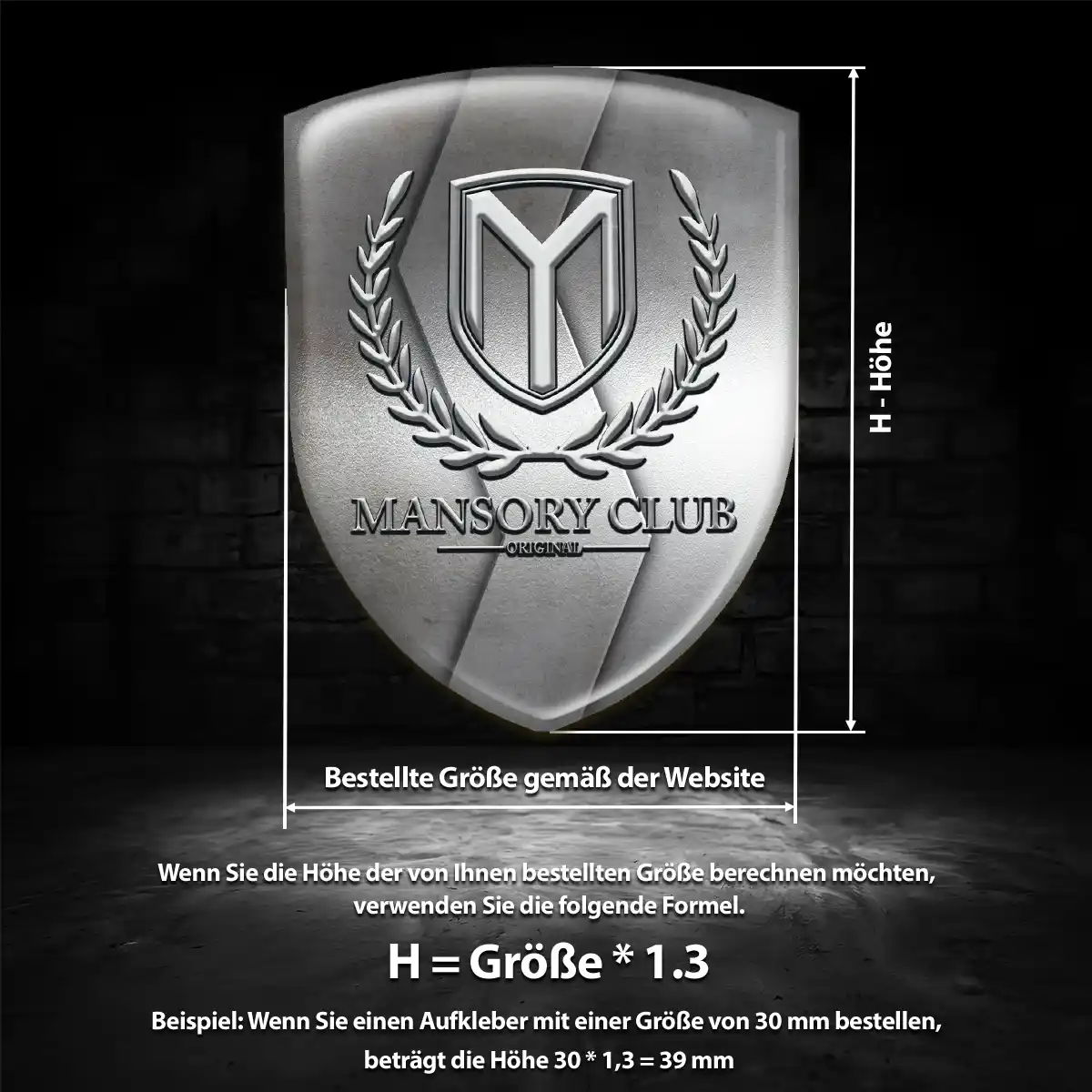 Mansory Aufkleber 3D Gel Silikon Edles Design