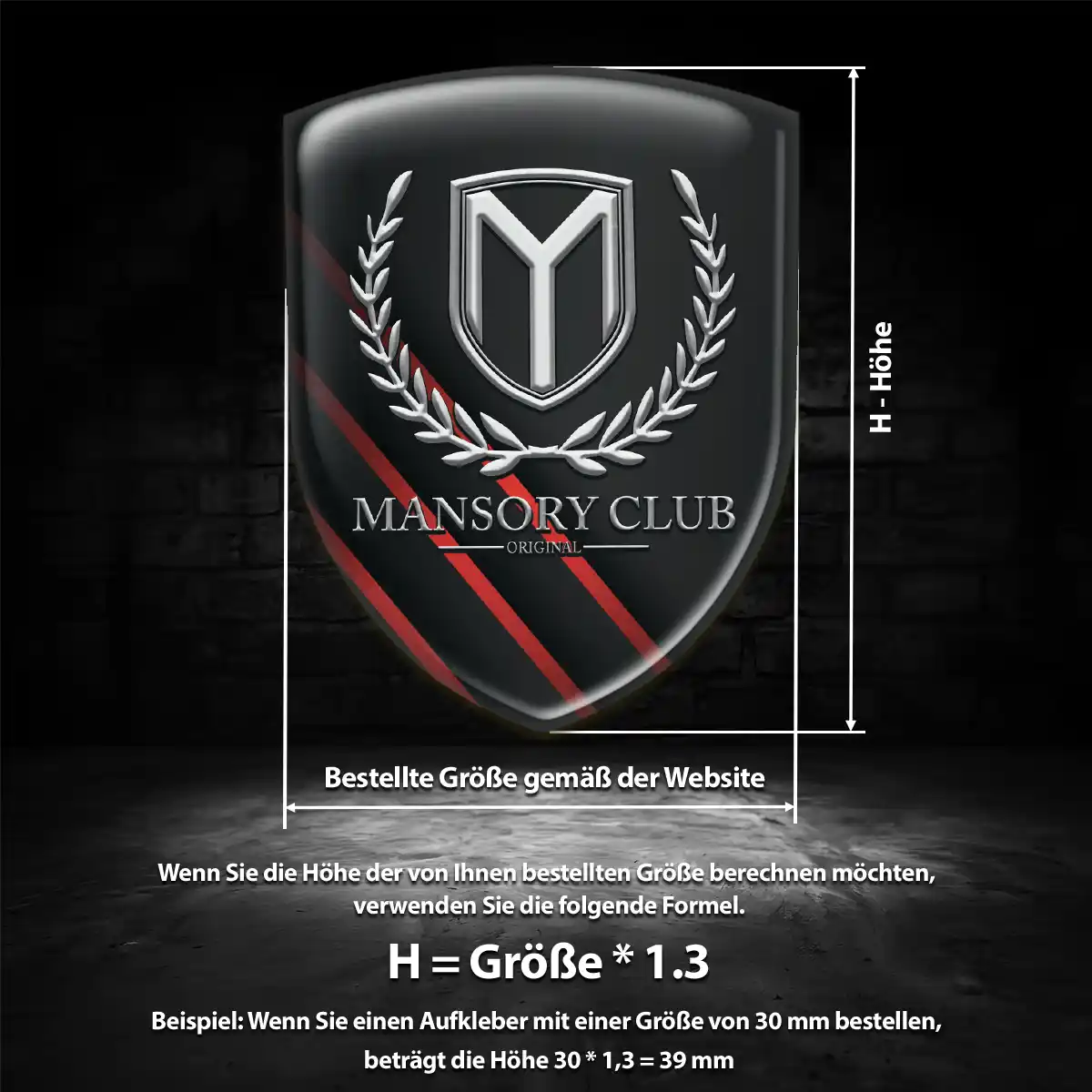 Mansory Aufkleber 3D Gel Silikon Hohe Qualität