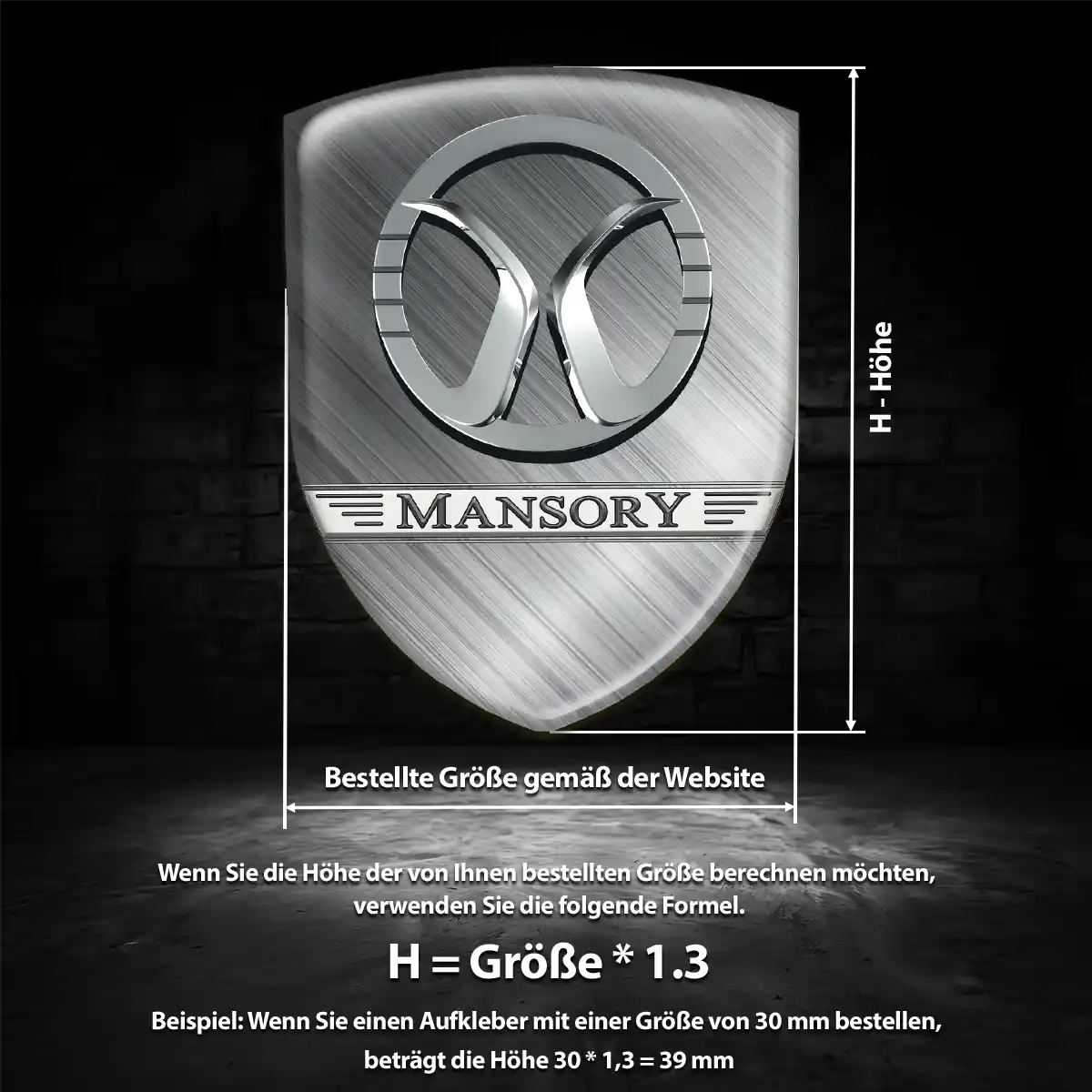 Mansory Aufkleber 3D Gel Silikon Interieurdesign