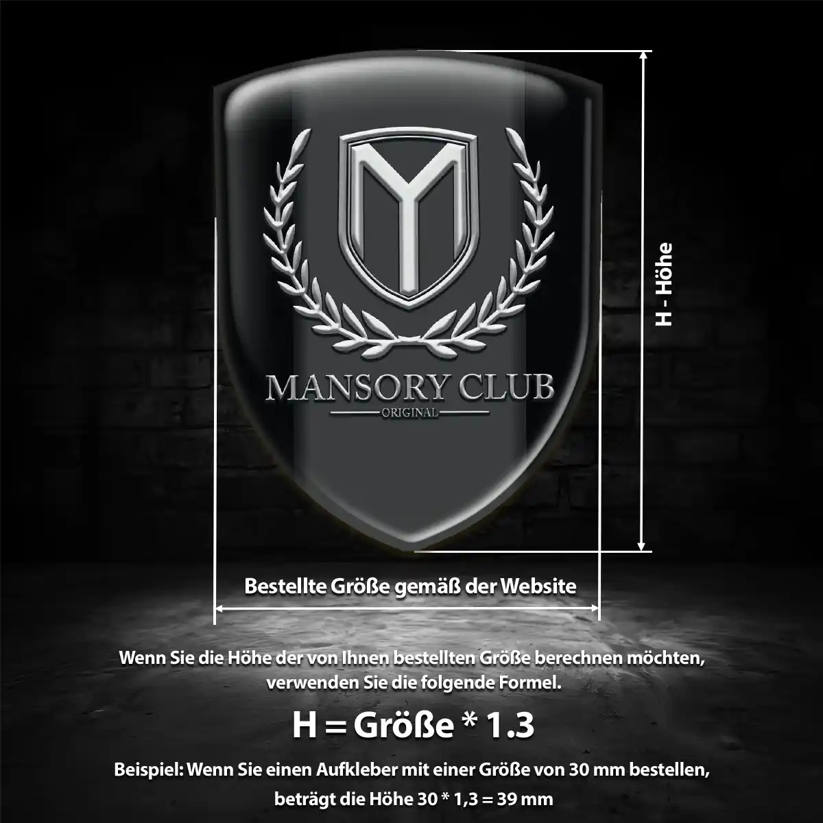 Mansory Aufkleber 3D Gel Silikon Limitierte Auflage