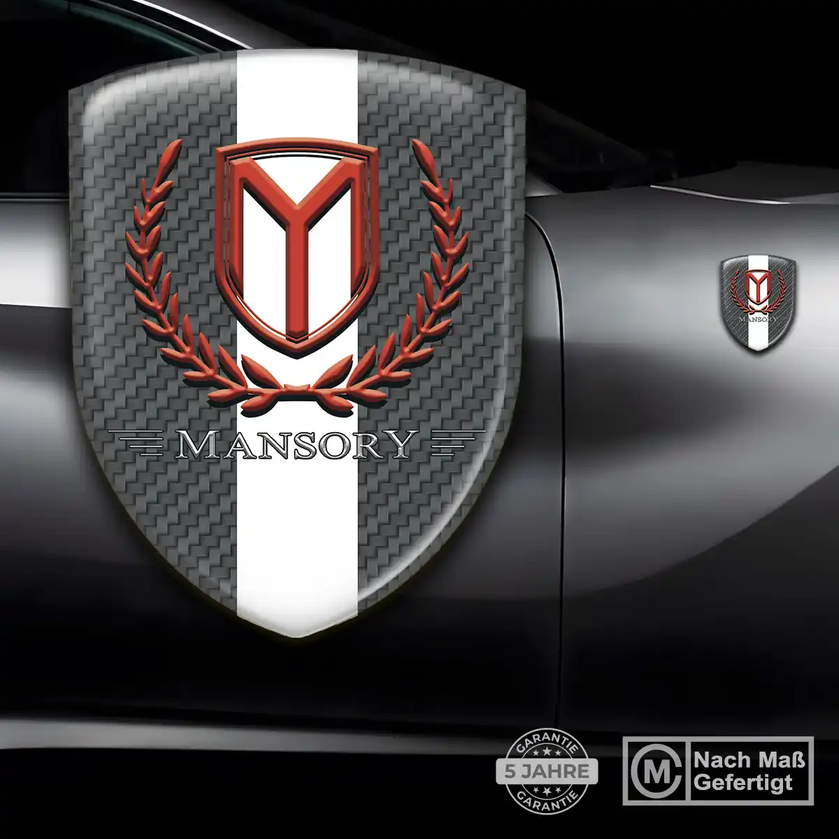 Mansory Aufkleber 3D Gel Silikon Markenedition
