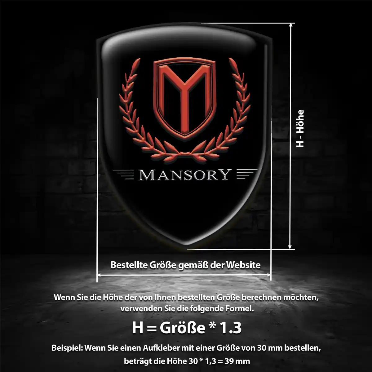Mansory Aufkleber 3D Gel Silikon Premiumqualität