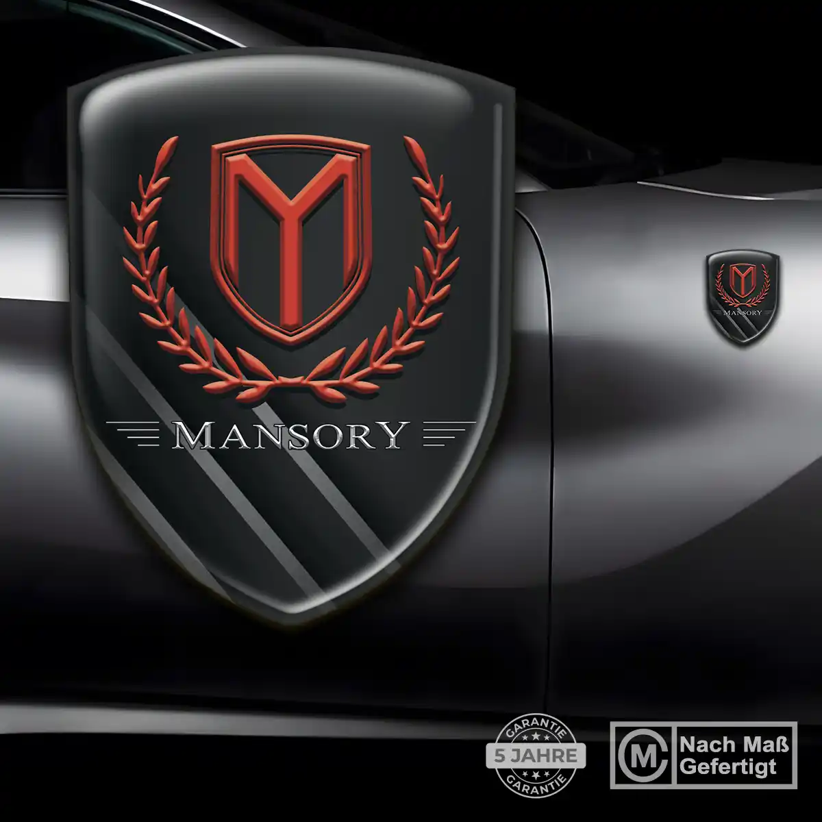 Mansory Aufkleber 3D Gel Wappen Auto Elegantes Design
