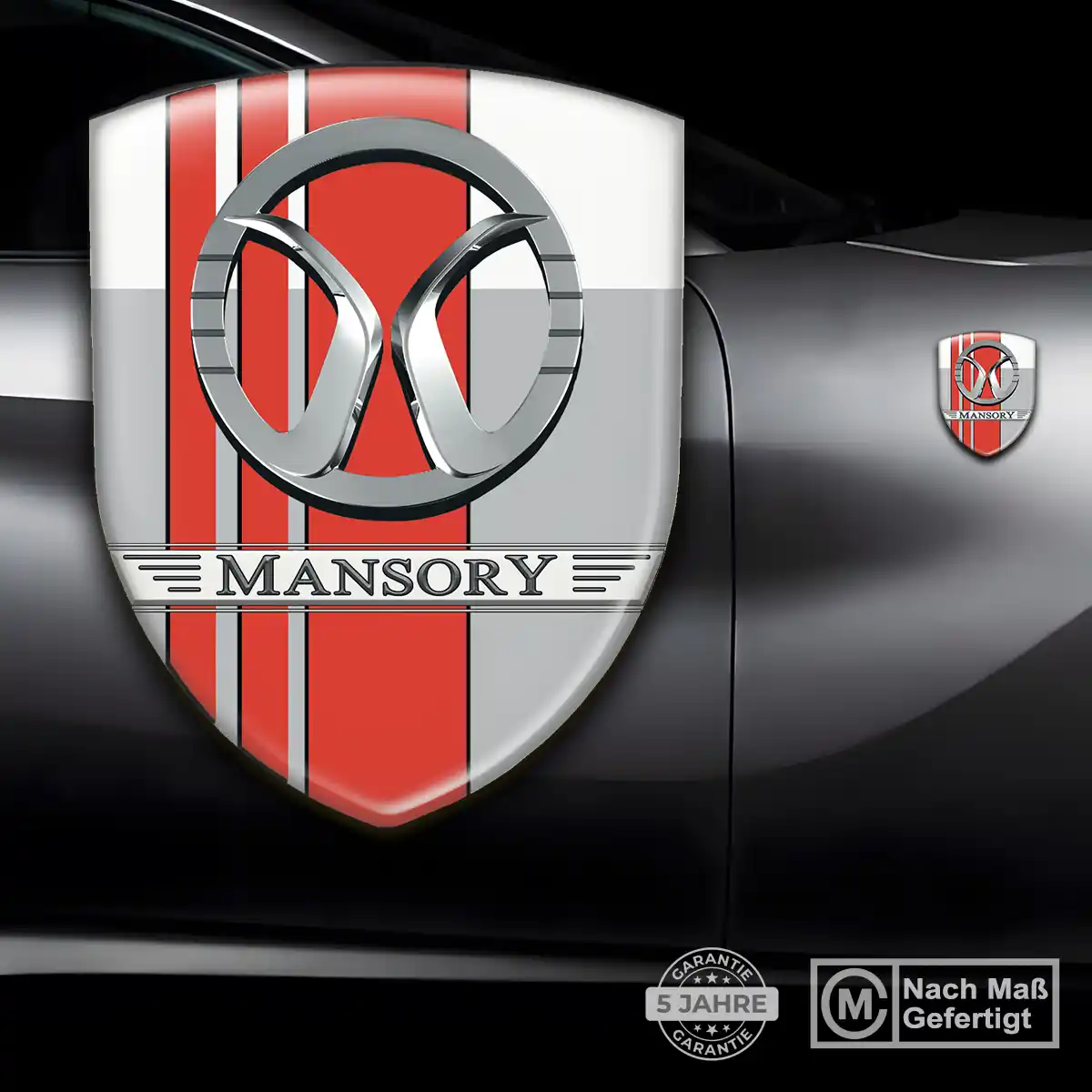 Mansory Aufkleber 3D Gel Wappen Auto Hochwertiges Harz