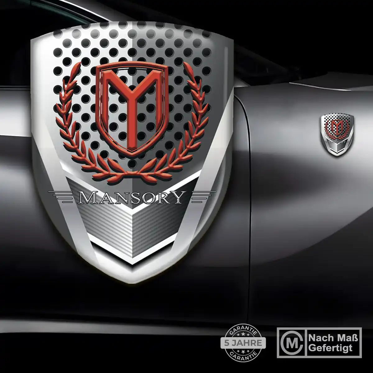 Mansory Aufkleber 3D Gel Wappen Auto Markenedition