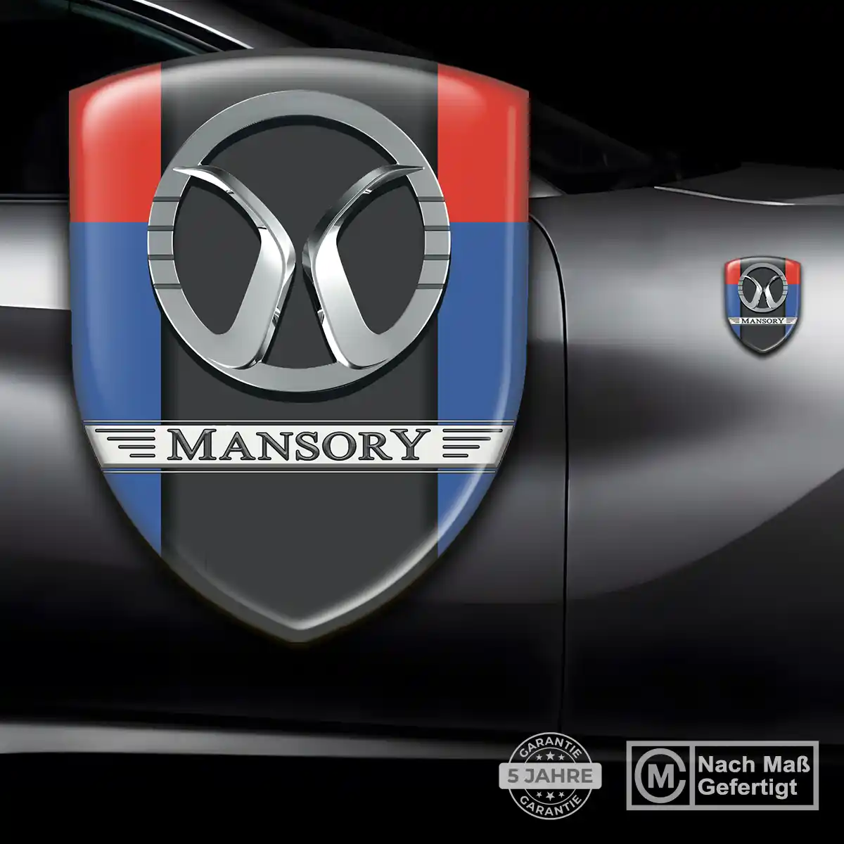 Mansory Aufkleber 3D Gel Wappen Auto Premium-Edition