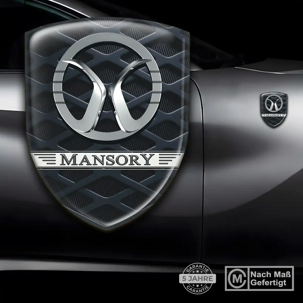 Mansory Aufkleber 3D Gel Wappen Auto Tuningfahrzeug