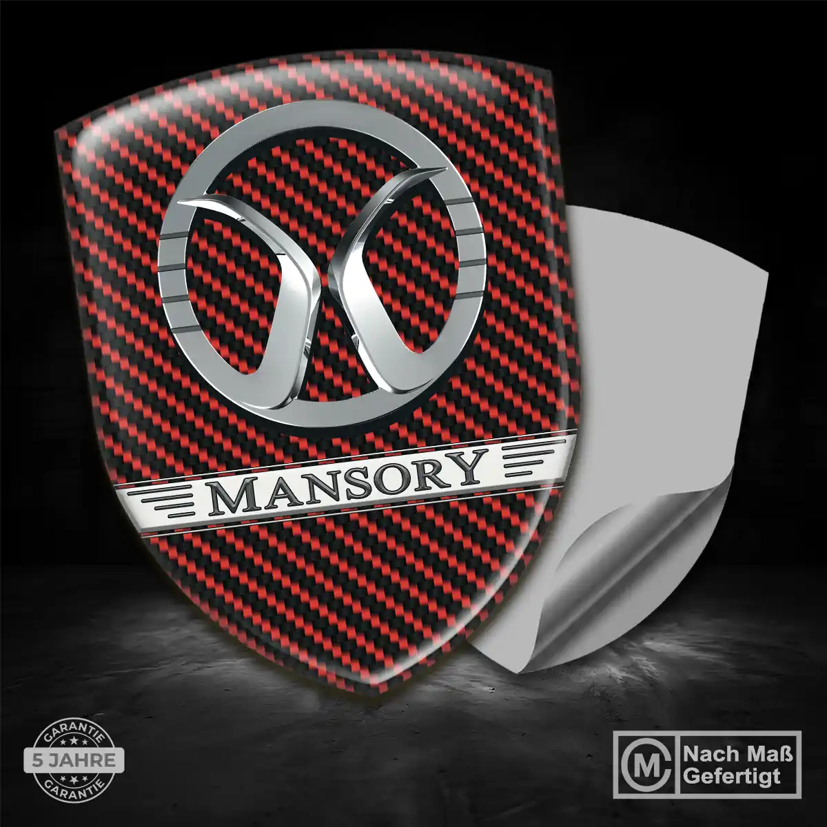 Mansory Aufkleber 3D Gel Wappen Elegantes Design