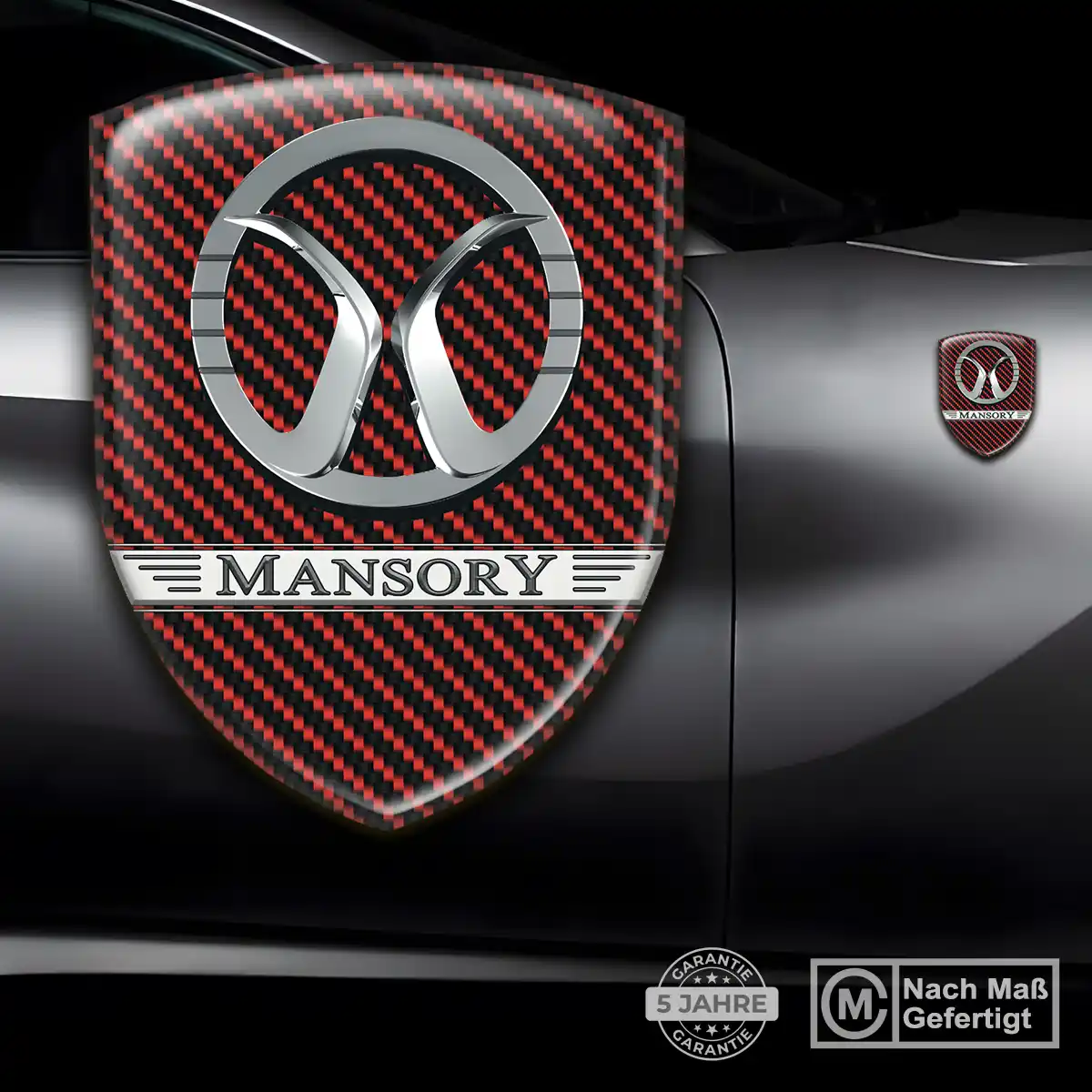 Mansory Aufkleber 3D Gel Wappen Elegantes Design