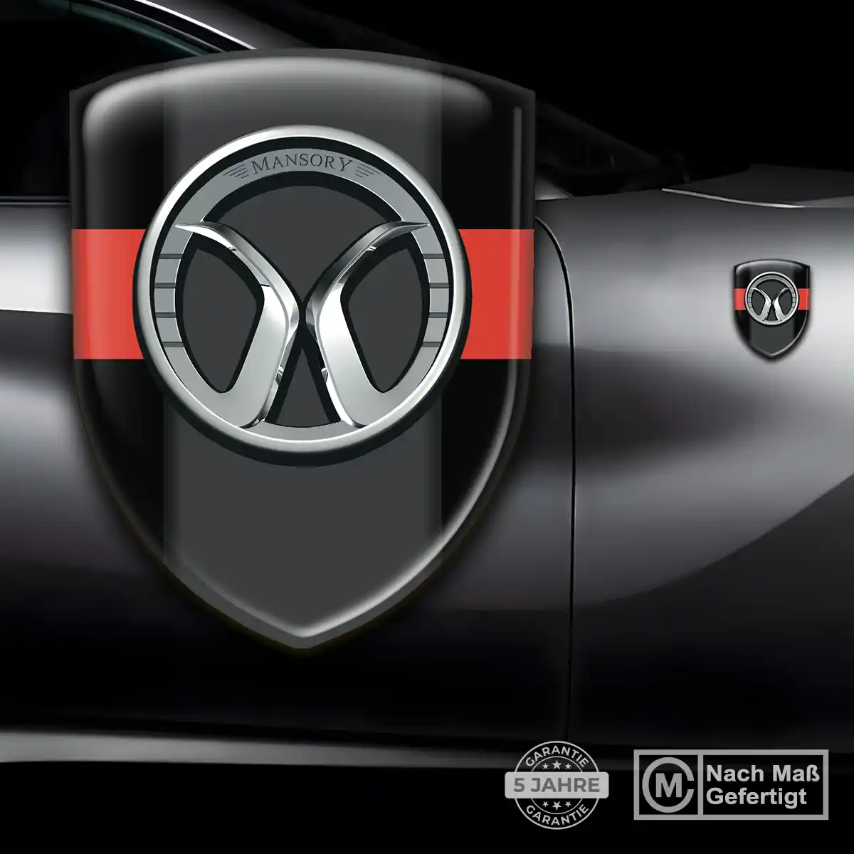 Mansory Aufkleber 3D Gel Wappen Hochwertiges Harz