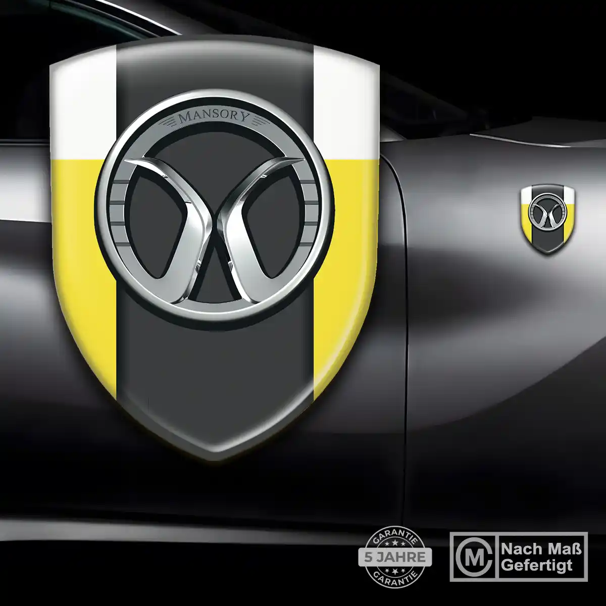 Mansory Aufkleber 3D Gel Wappen Markenedition