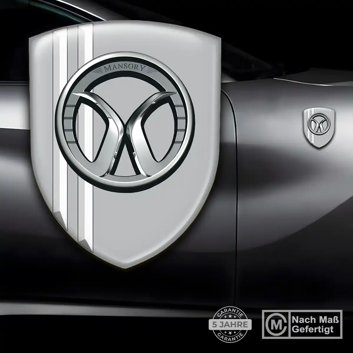 Mansory Aufkleber 3D Gel Wappen Tuningfahrzeug