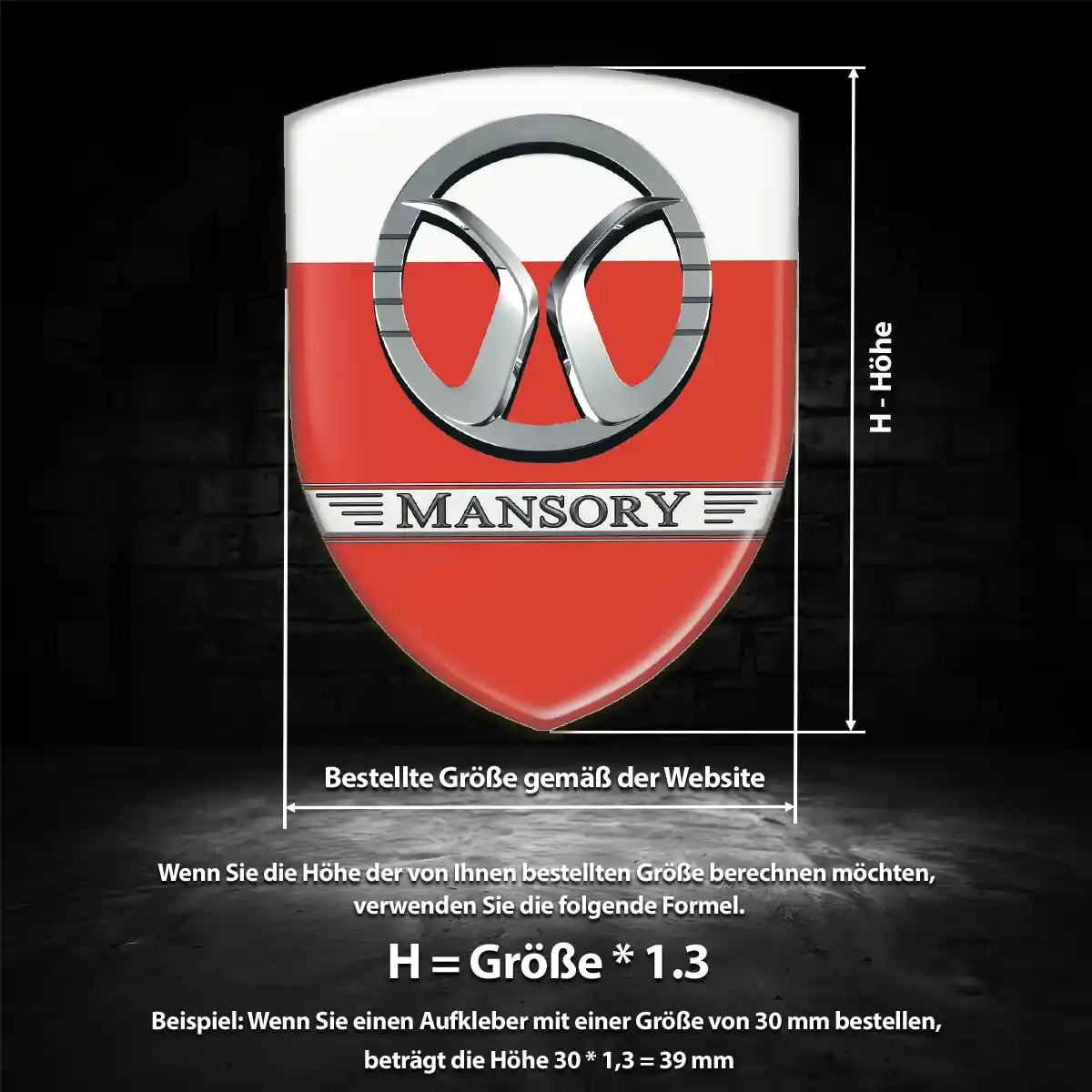 Mansory Aufkleber Auto Hochwertiges Harz