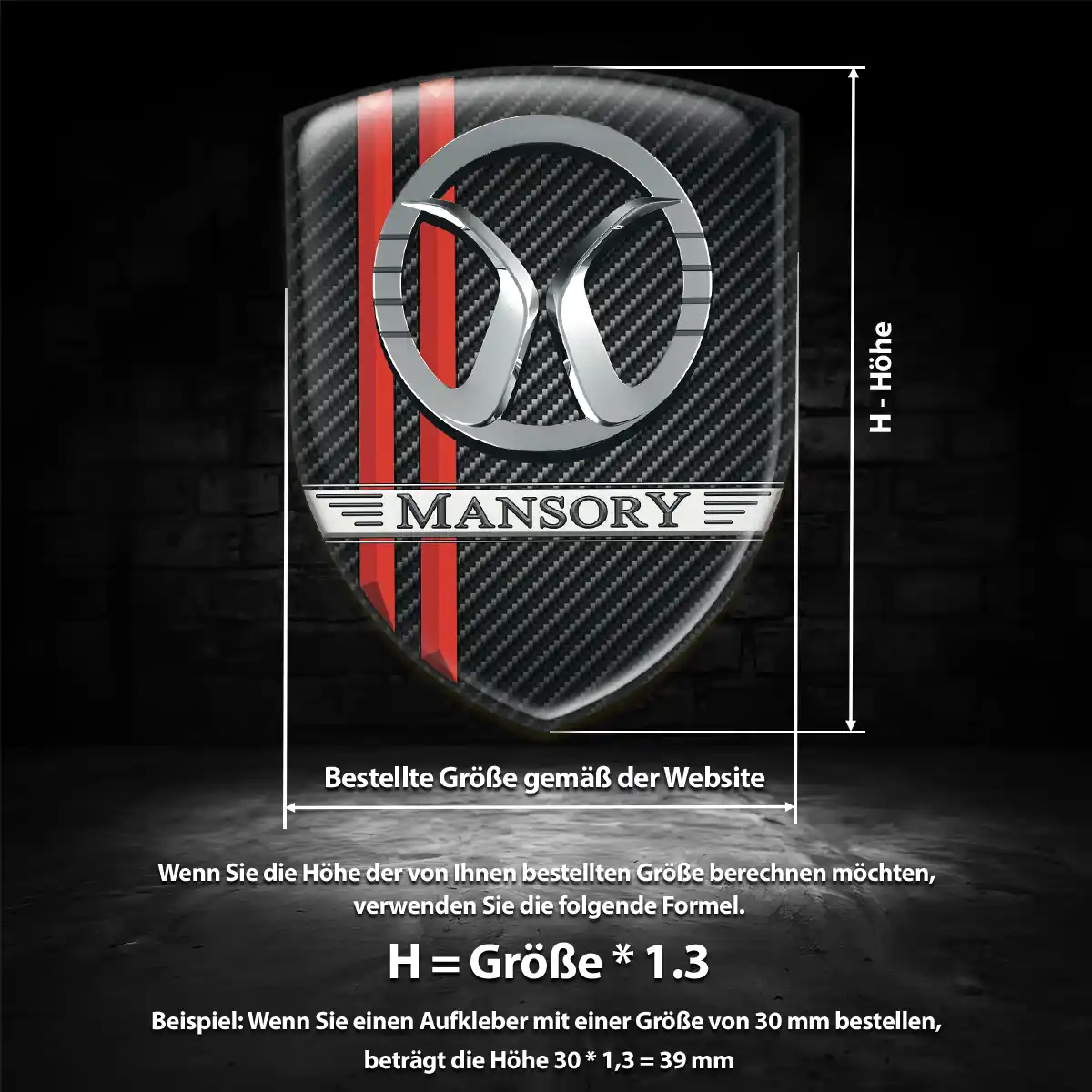 Mansory Aufkleber Auto Hohe Qualität