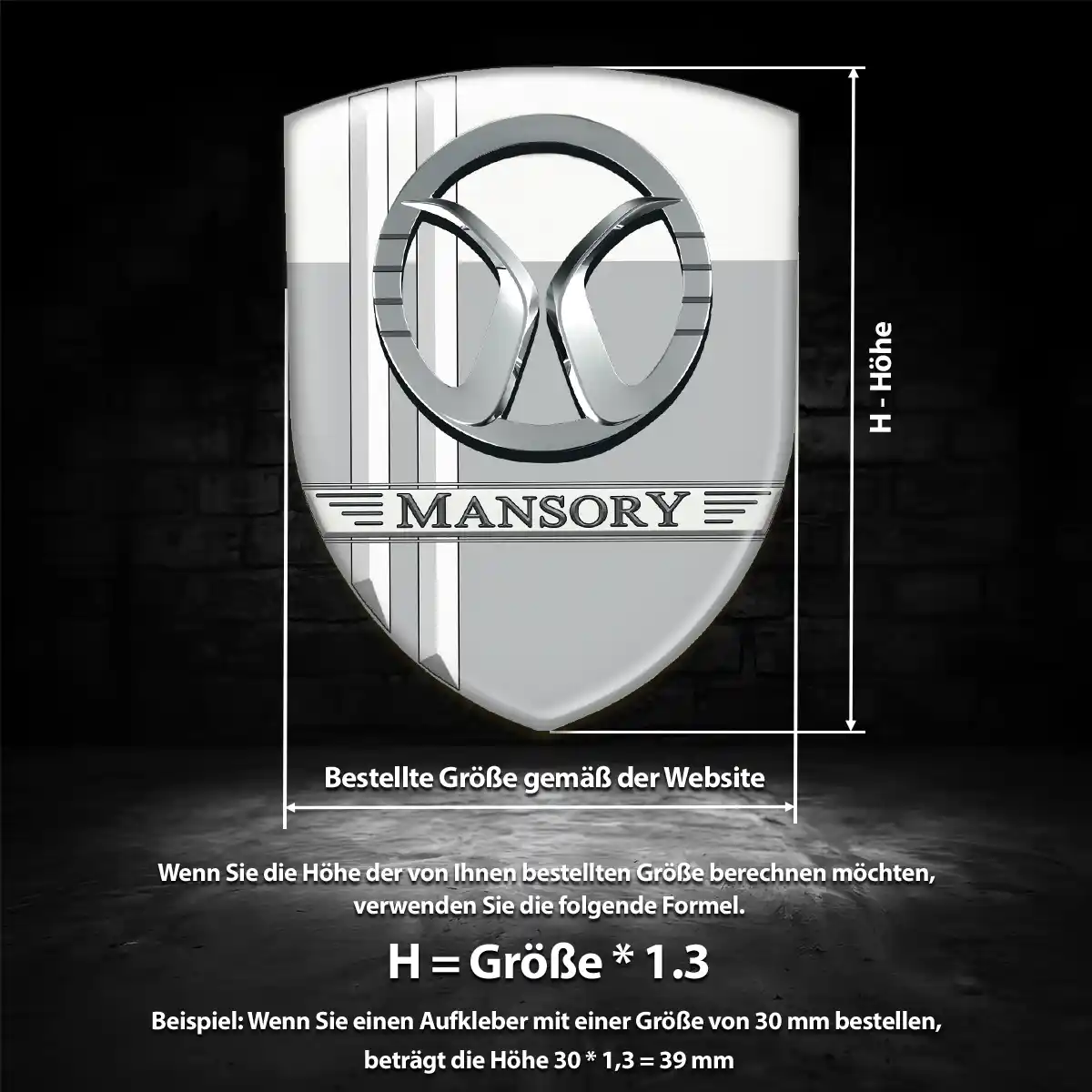 Mansory Aufkleber Auto Luxus-Edition