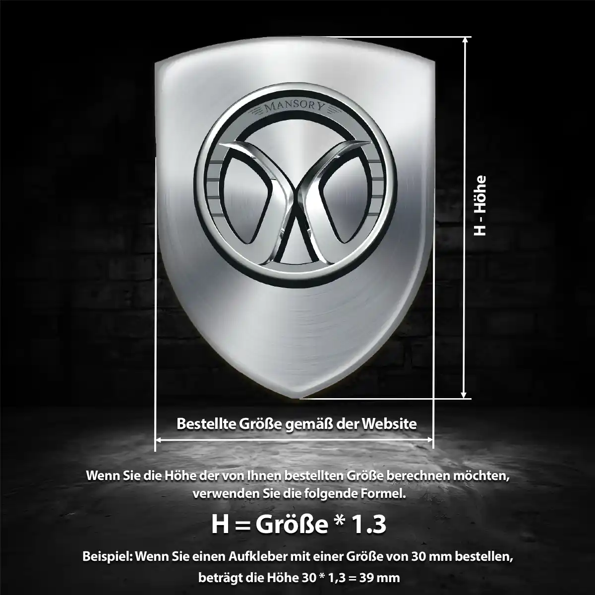 Mansory Aufkleber Emblem Auto Edles Design