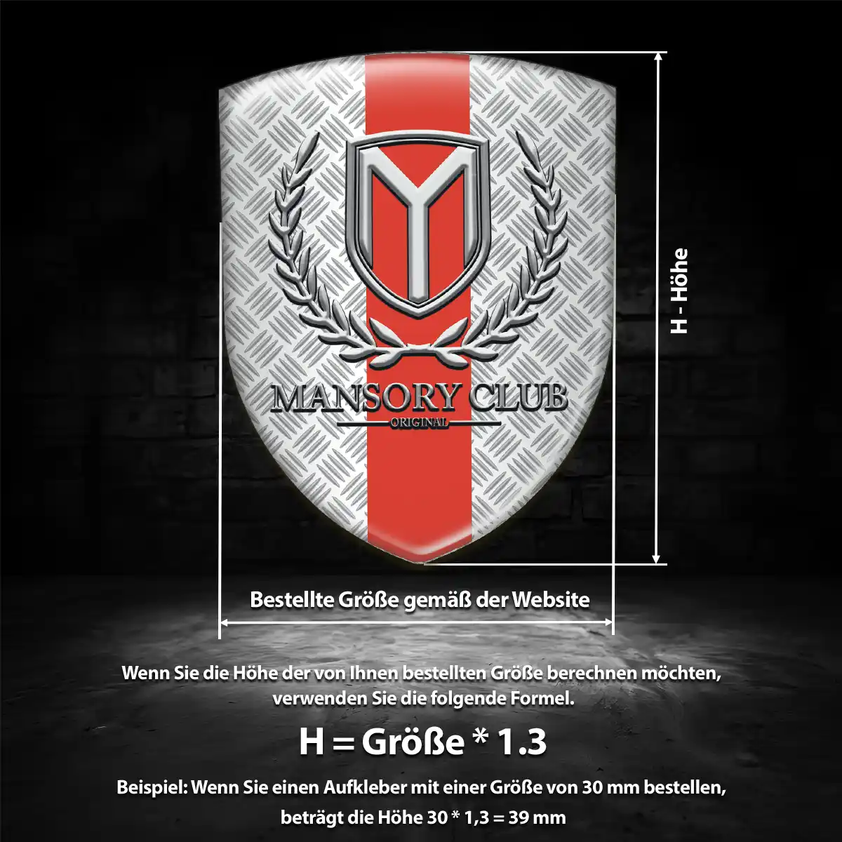 Mansory Aufkleber Emblem Auto Elegantes Design